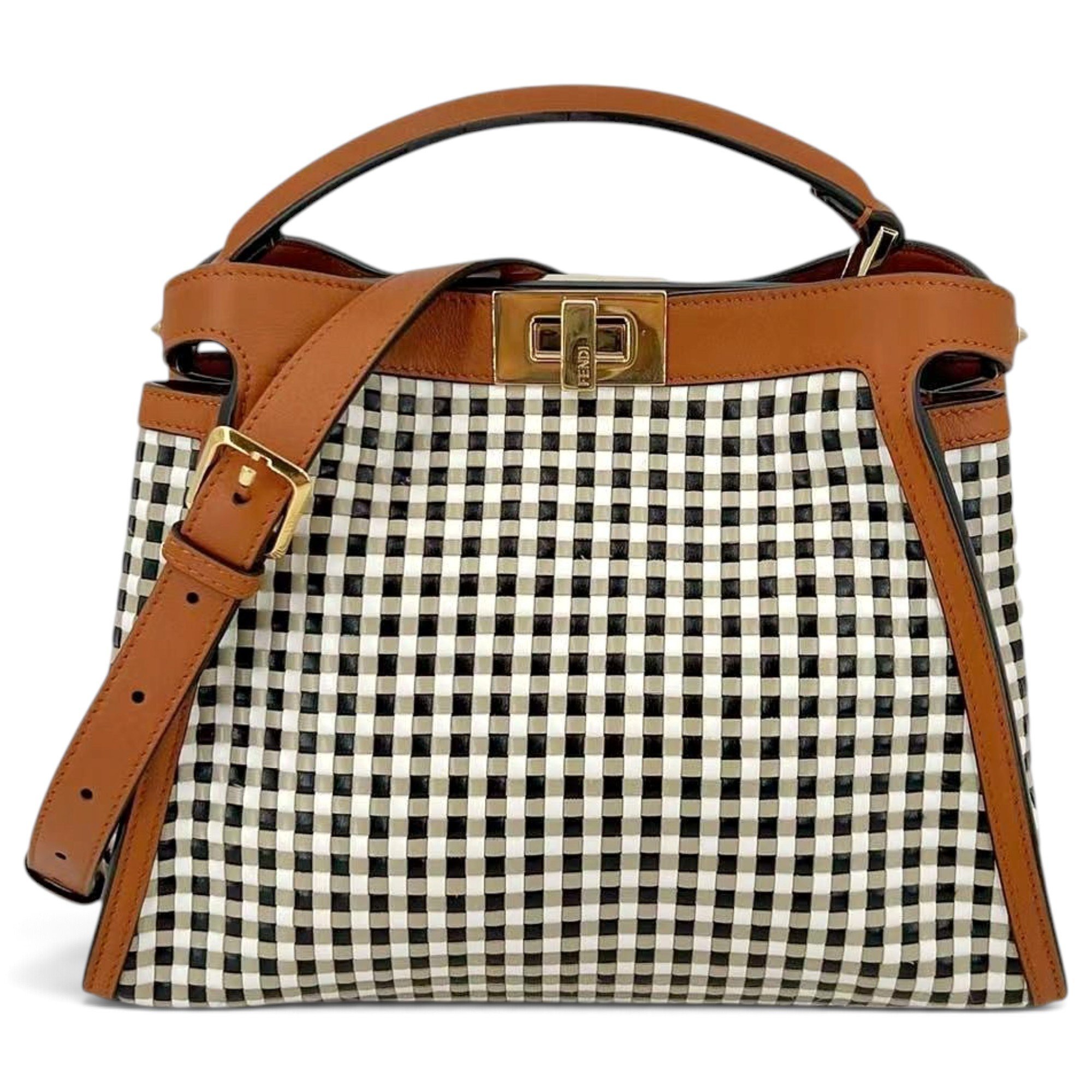 Peekaboo leather handbag