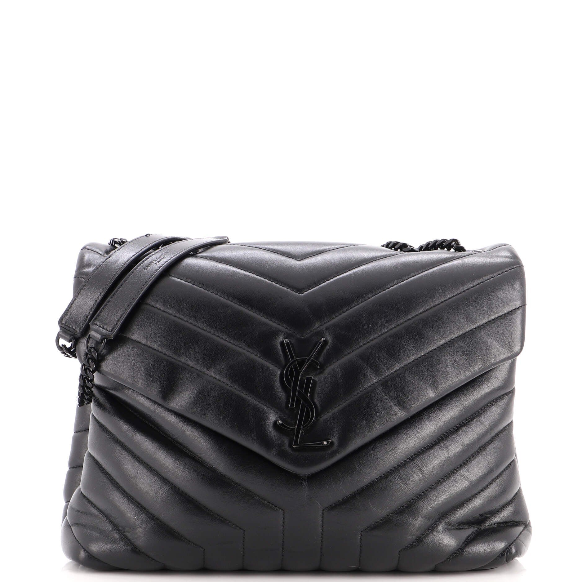 Loulou Shoulder Bag Matelasse Chevron Leather Medium