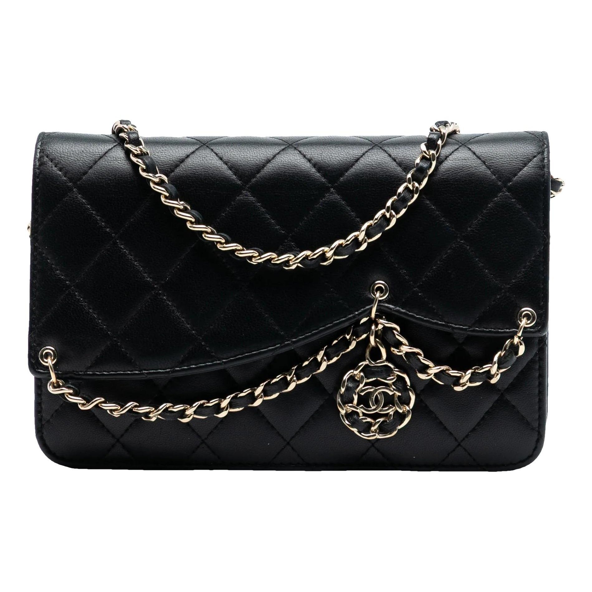 Wallet On Chain leather handbag