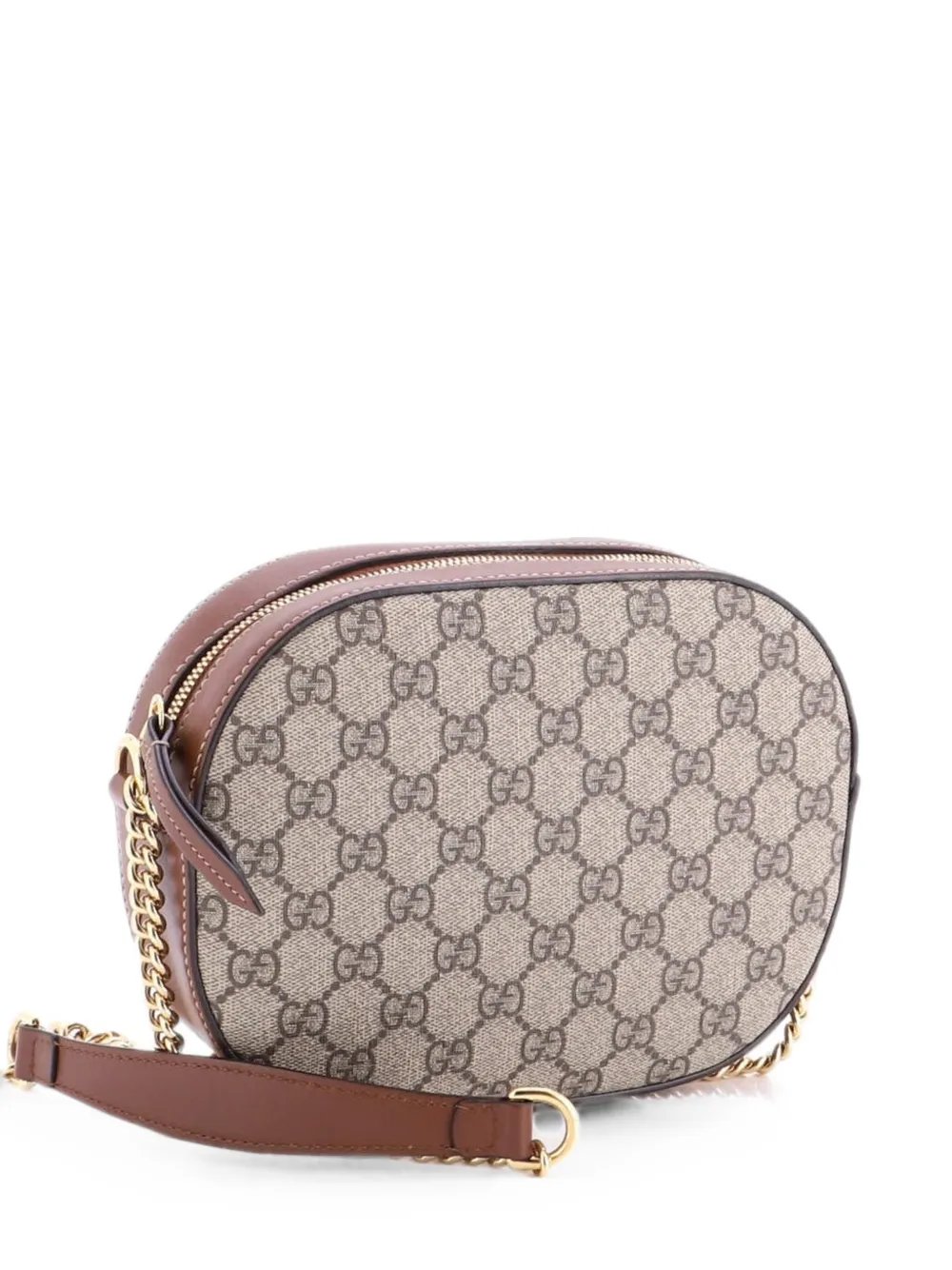 Chain GG Coated Canvas and Leather Mini crossbody bag
