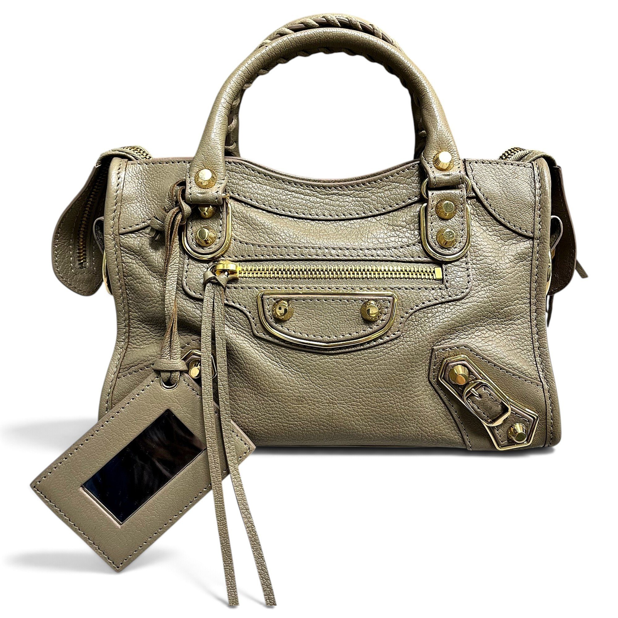 Classic Metalic leather handbag