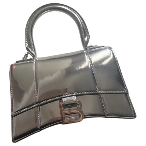 Hourglass leather handbag