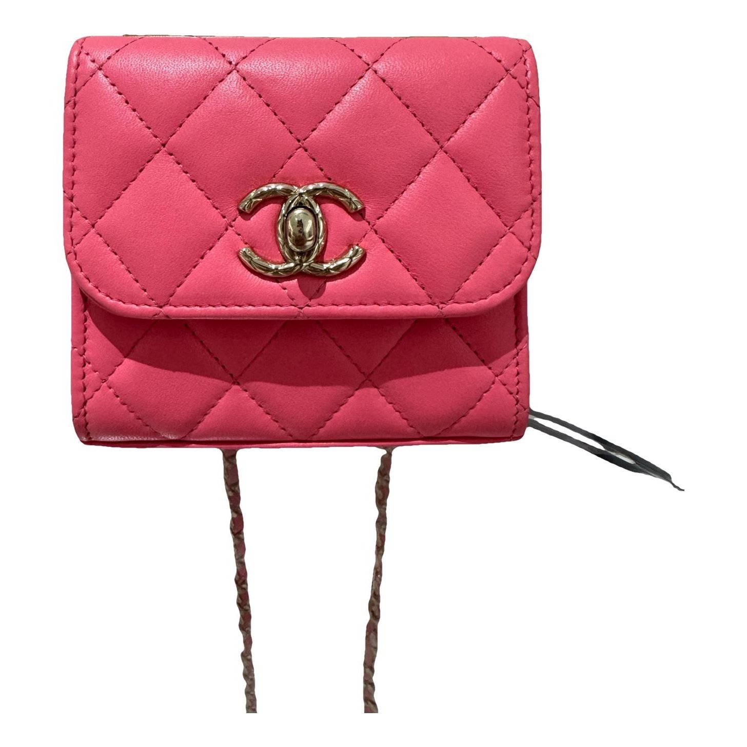 Trendy CC leather crossbody bag