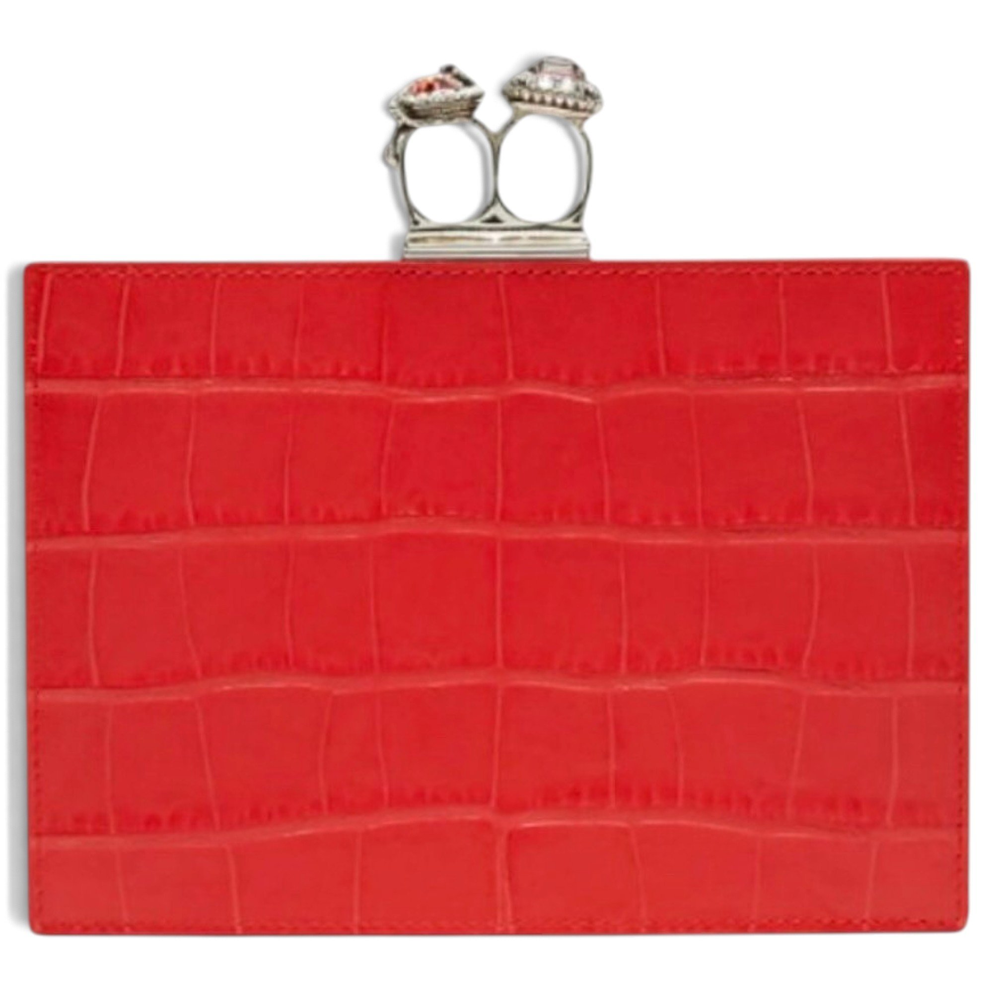 Leather clutch bag