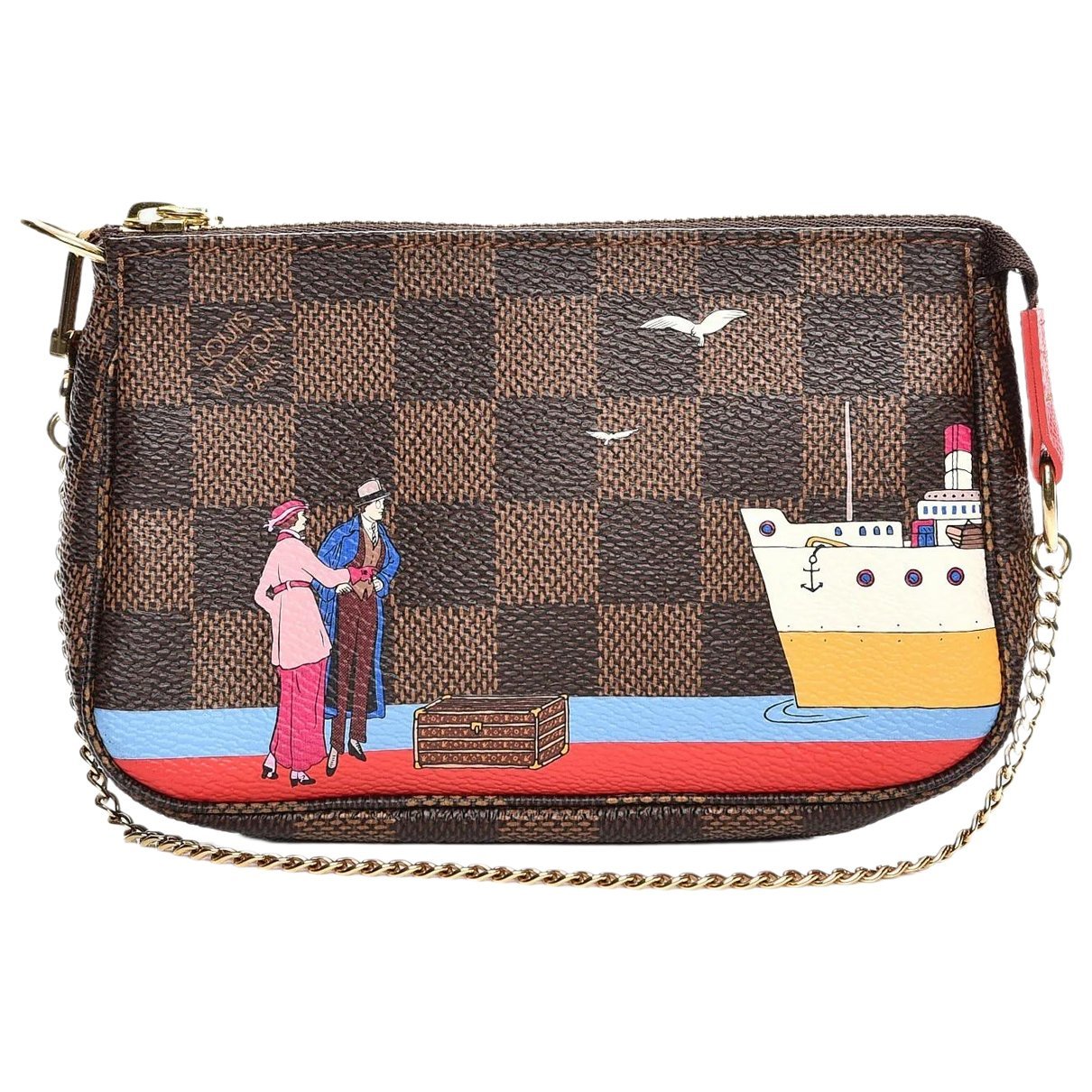 Leather clutch bag