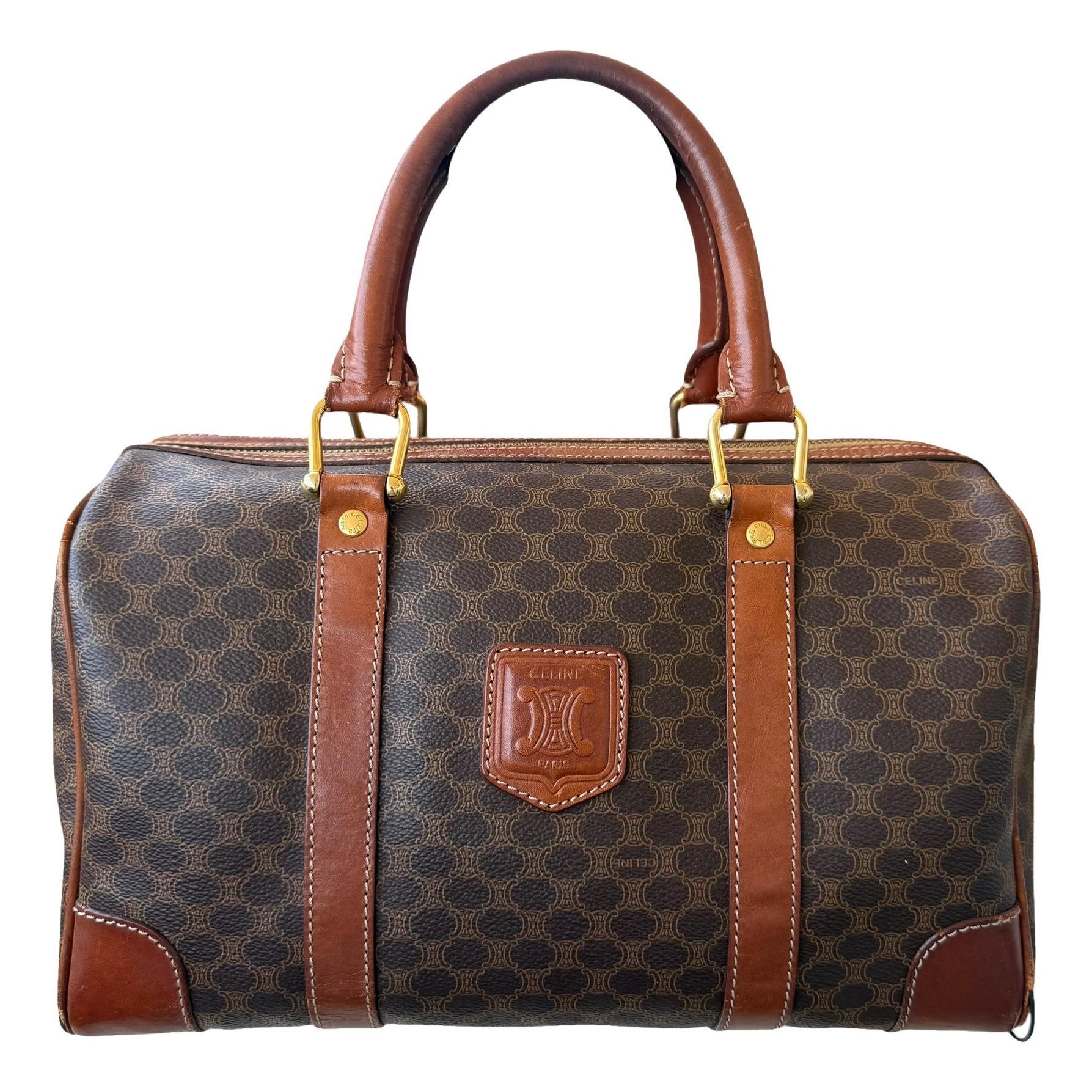 Leather bowling bag