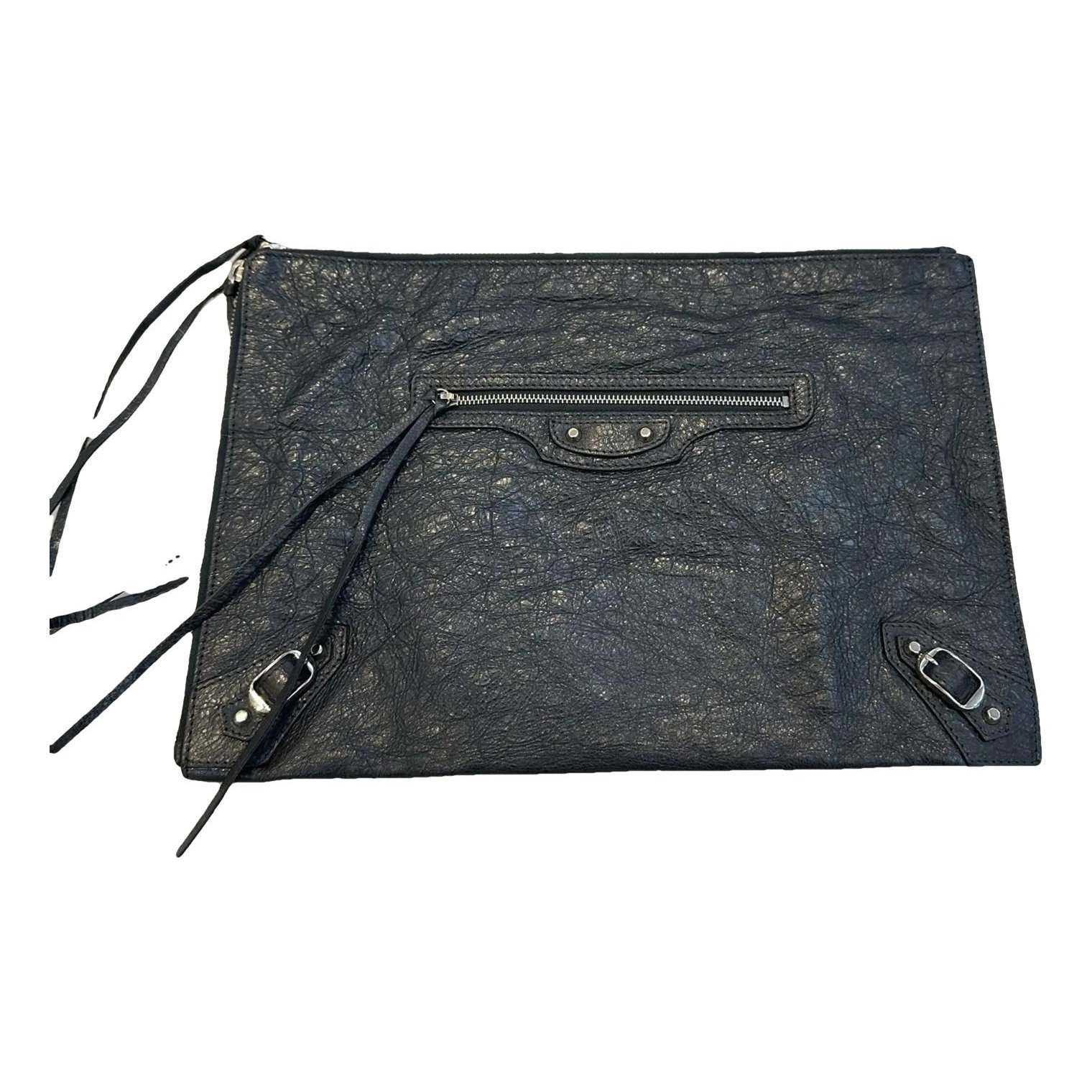 Leather clutch bag