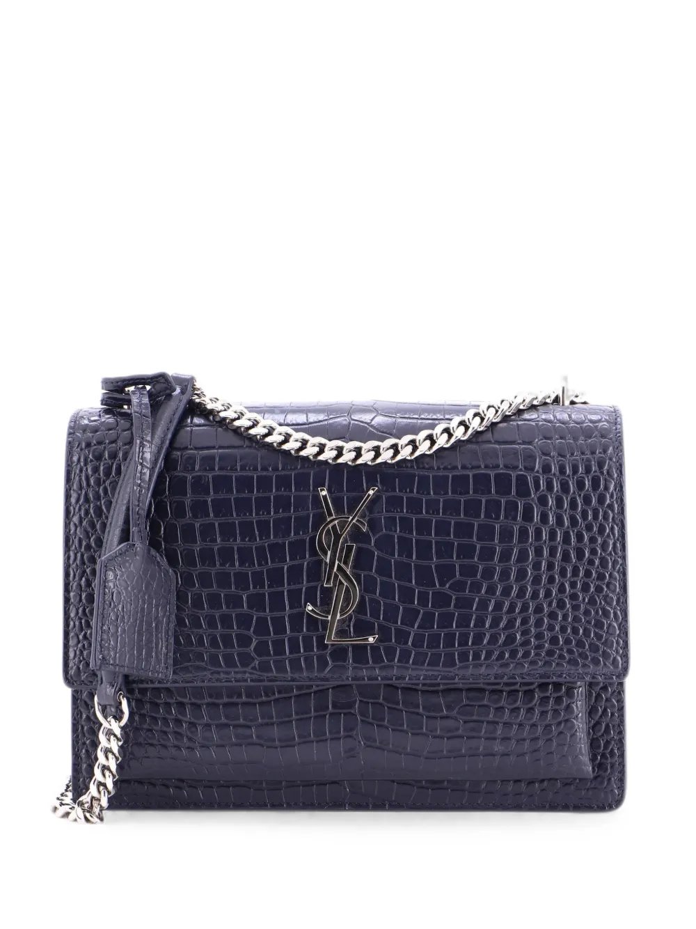 Sunset Crocodile Embossed Leather Medium crossbody bag