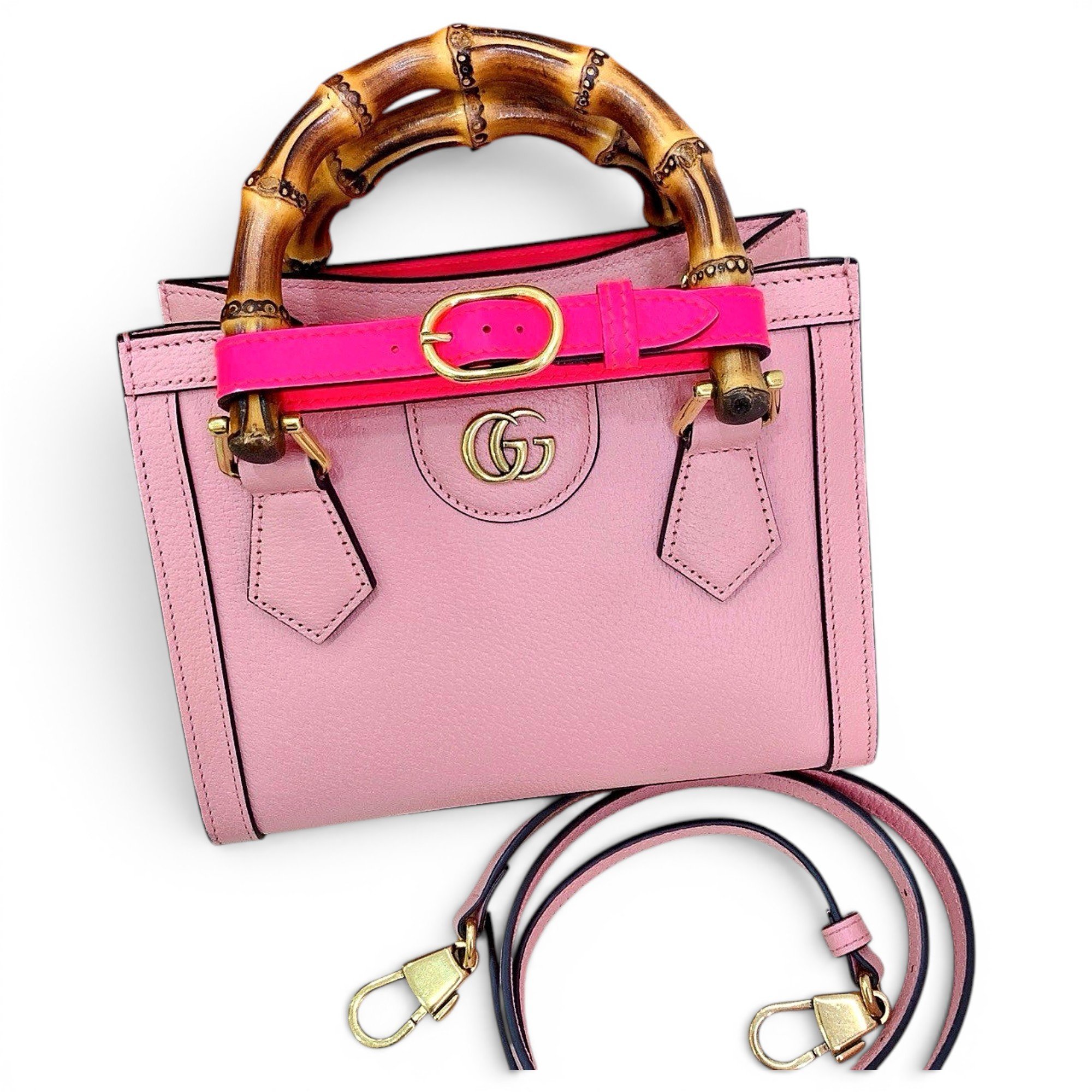 Diana Bamboo leather handbag