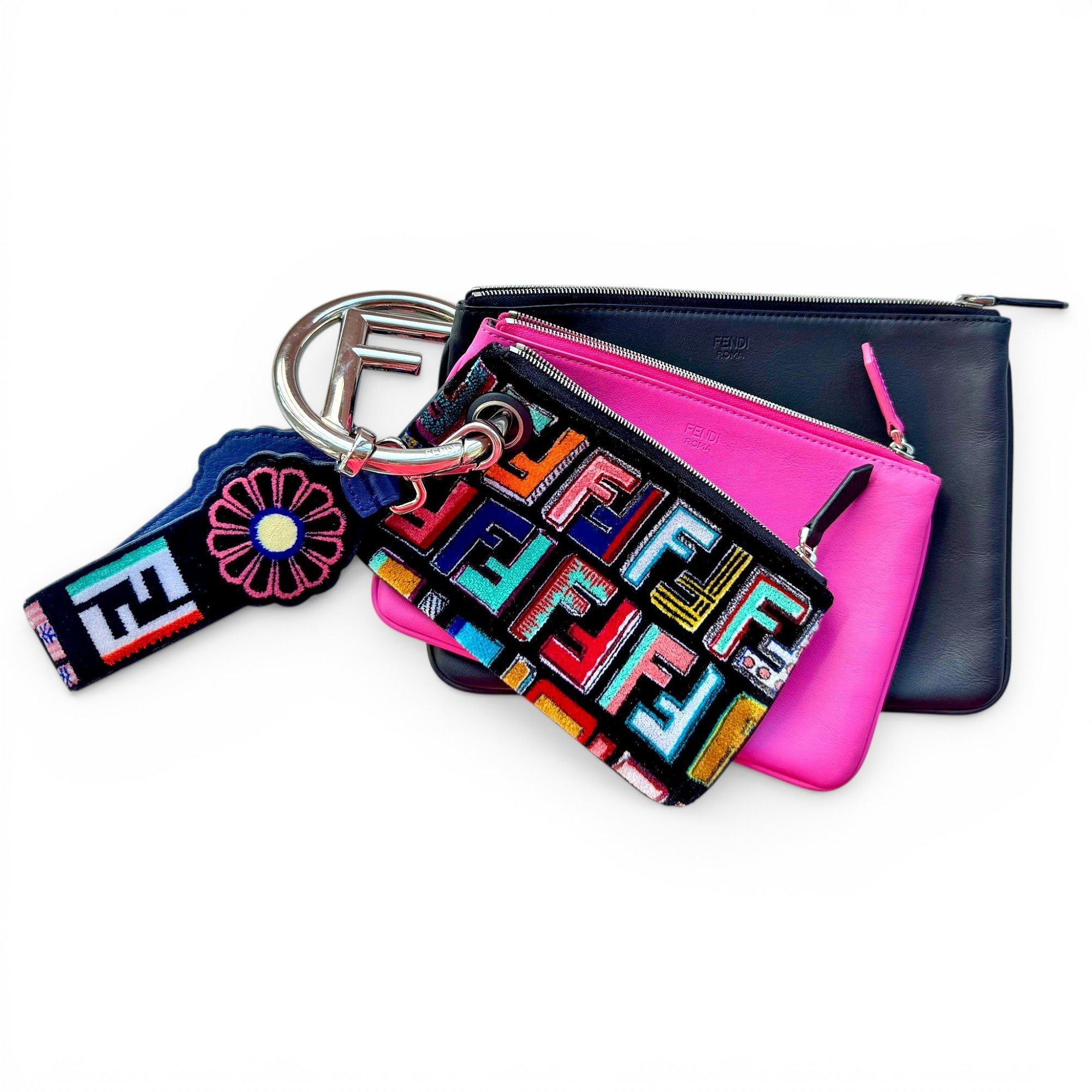Triplette leather clutch bag