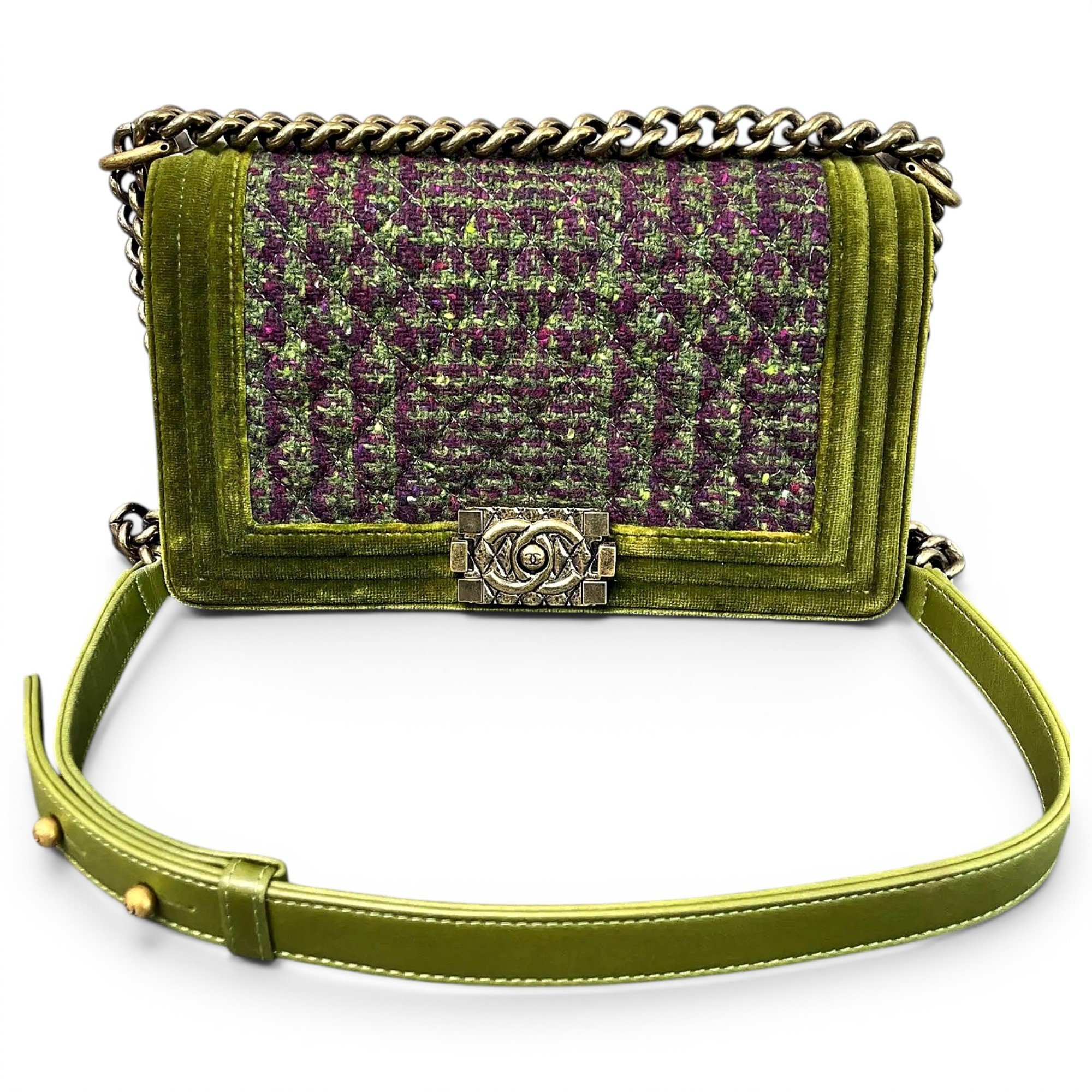 Boy velvet crossbody bag