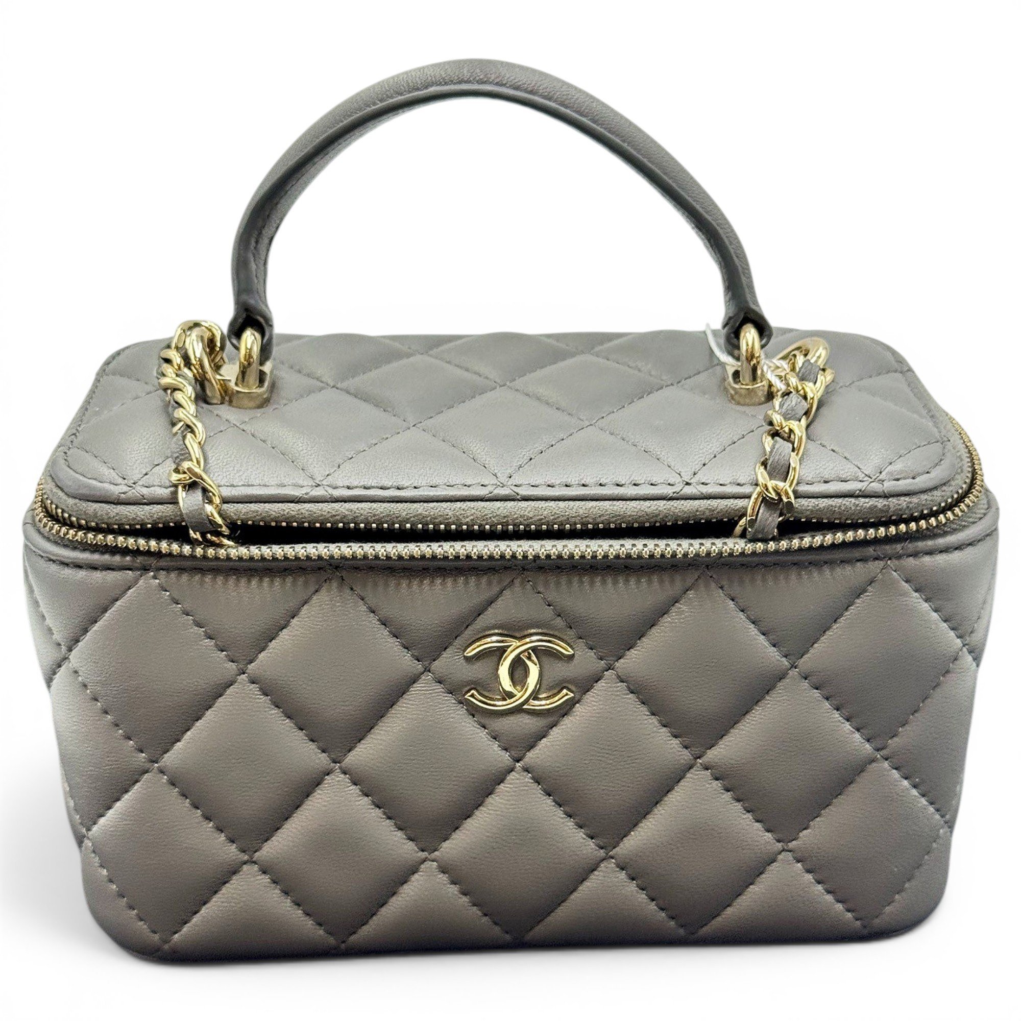 Vanity leather handbag