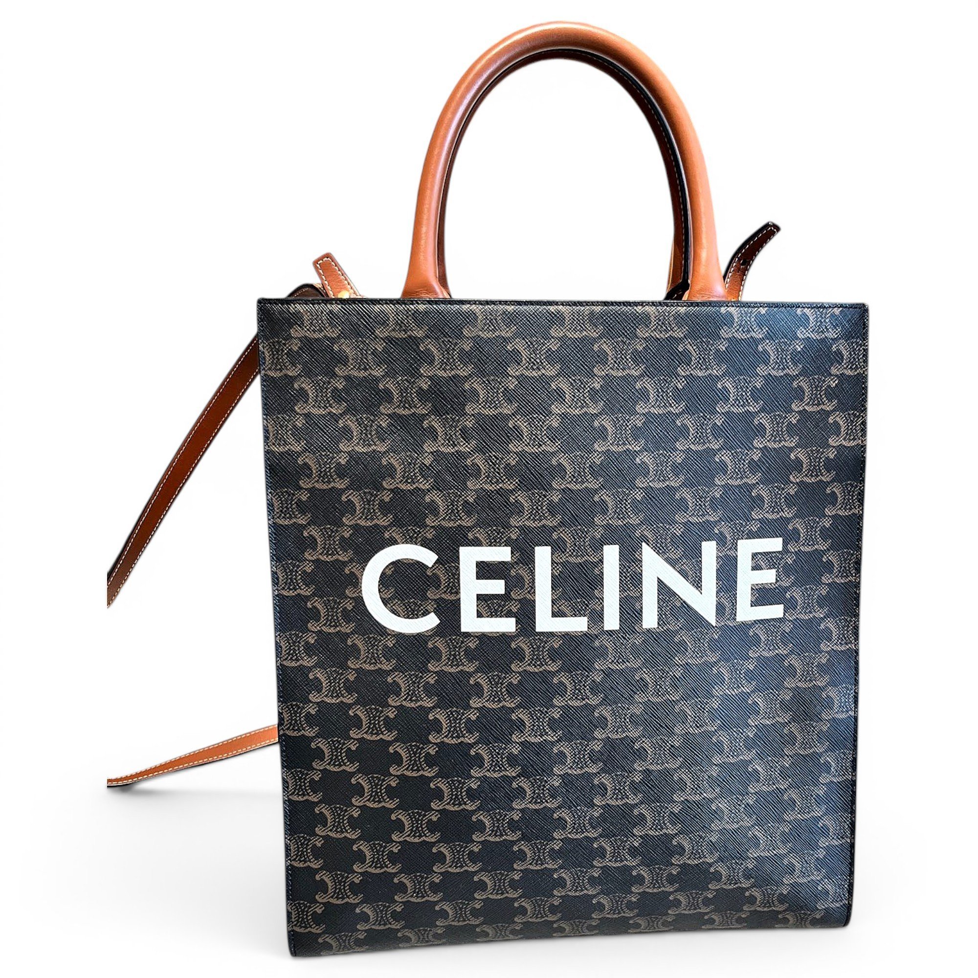 Cabas Vertical leather tote