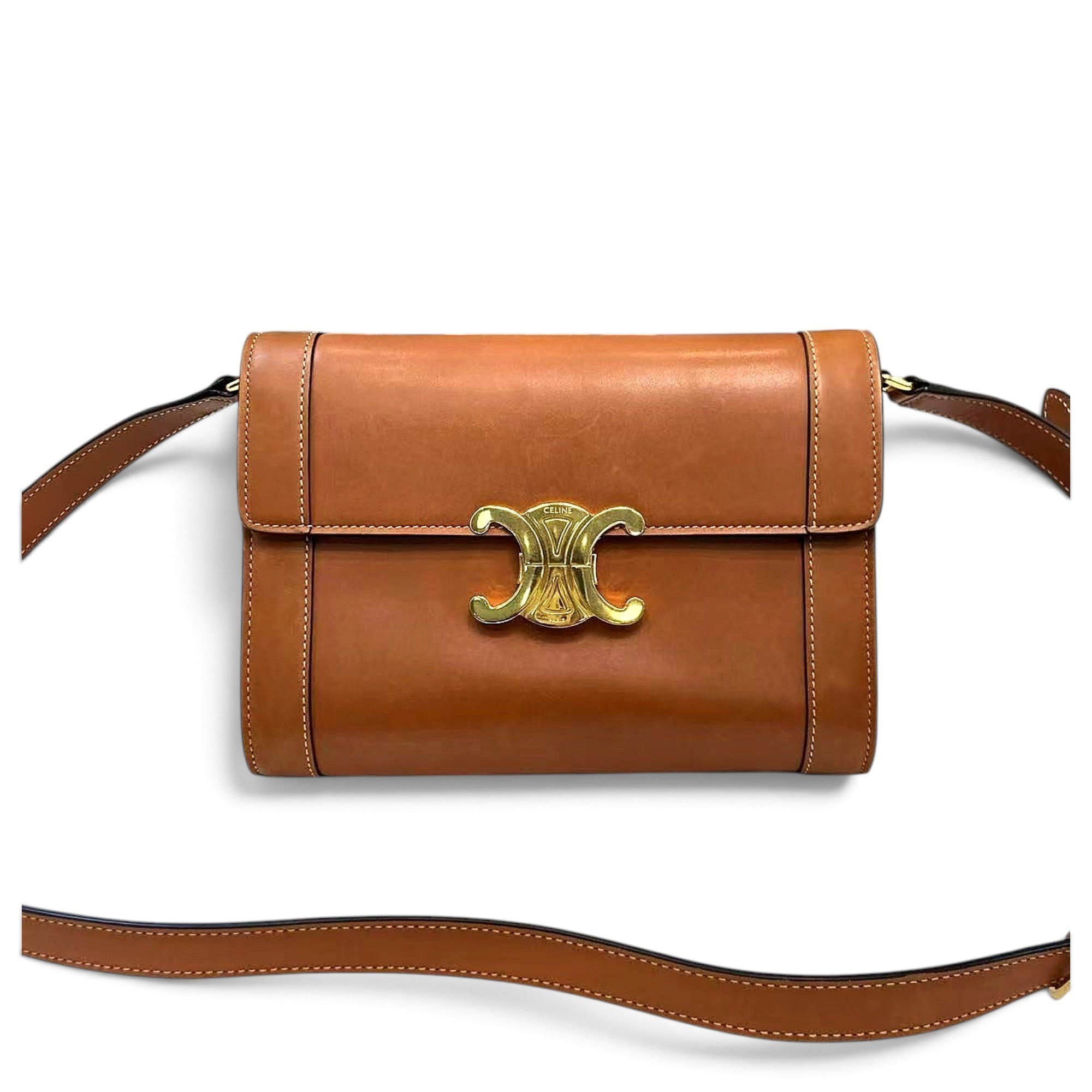 Triomphe leather handbag