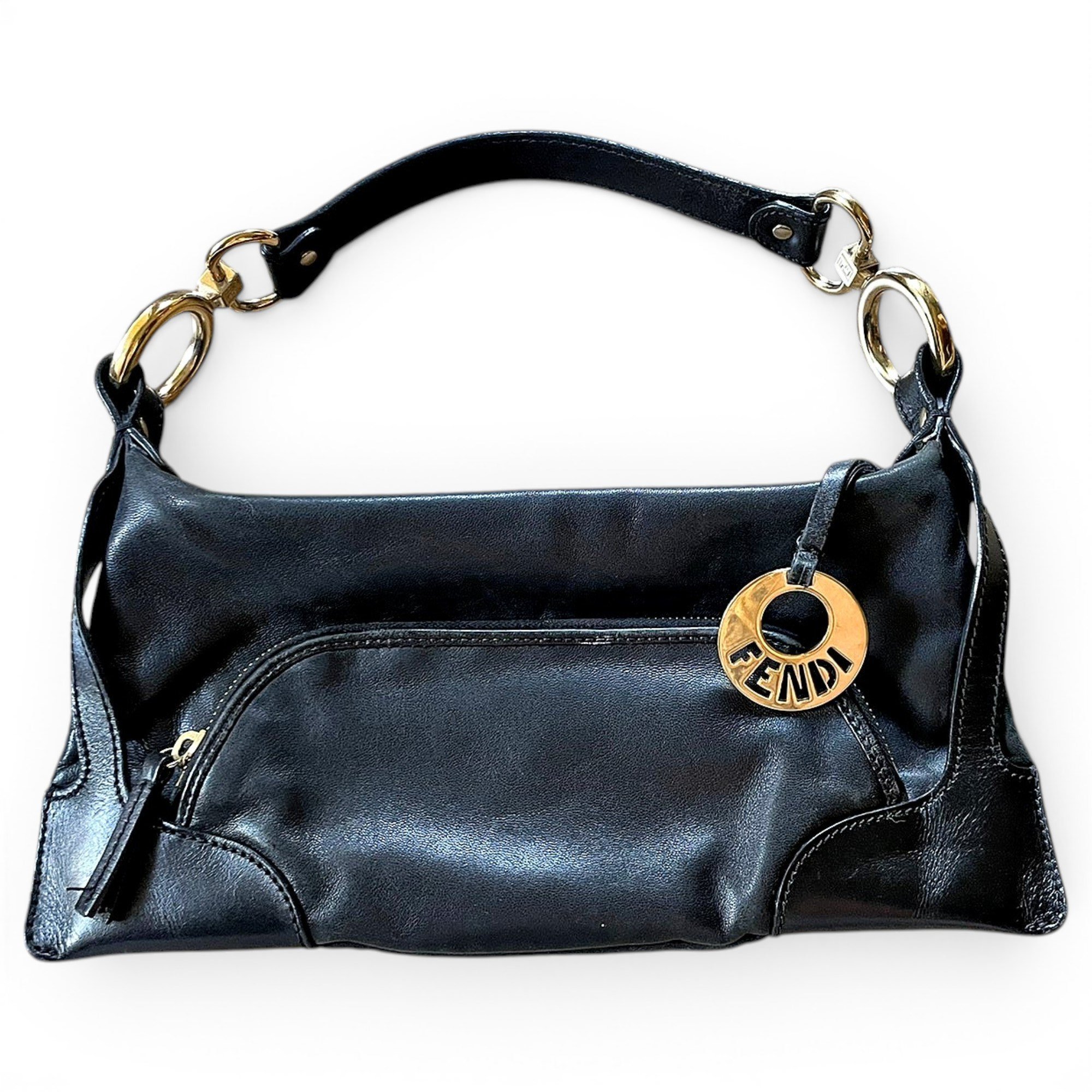 Baguette leather handbag