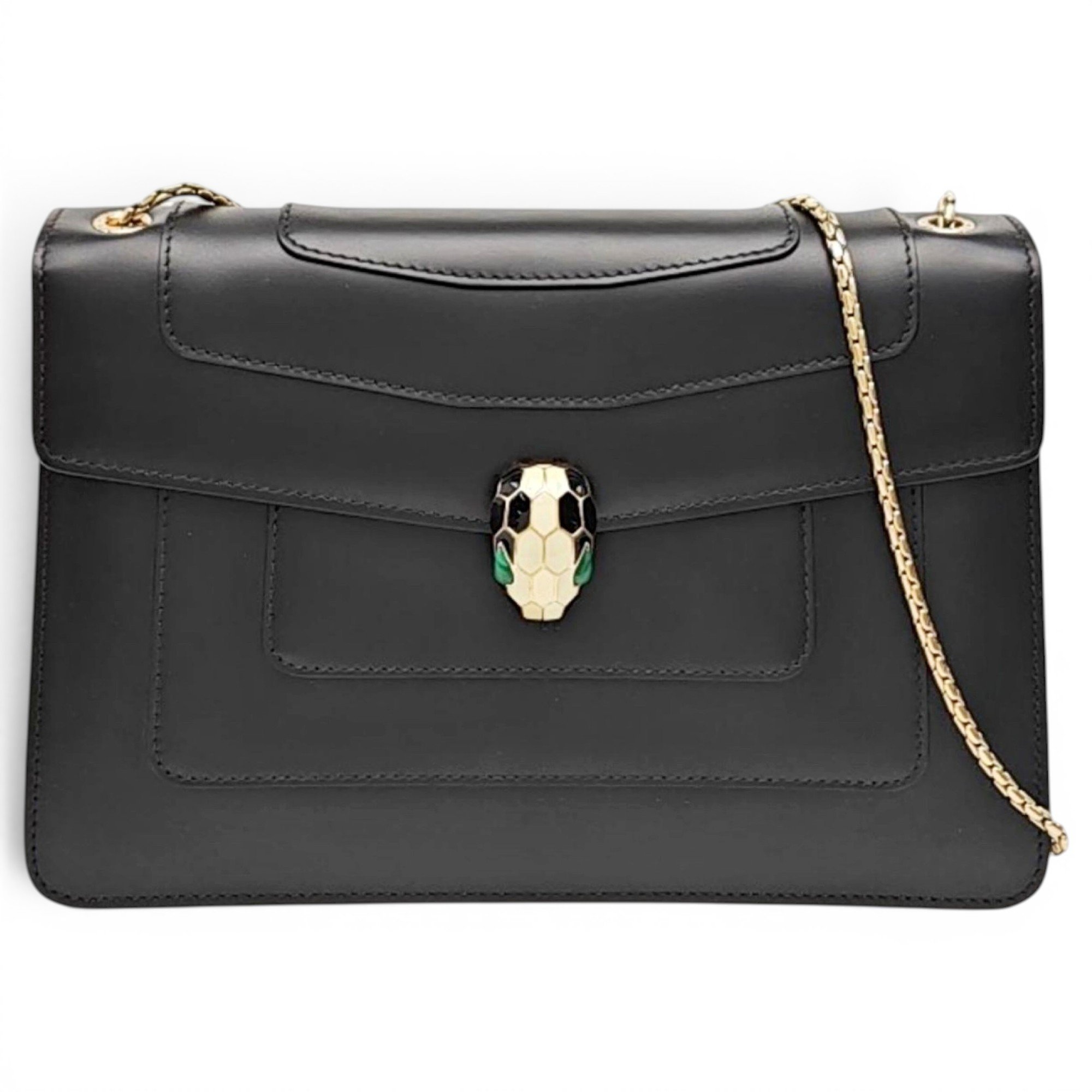 Serpenti leather handbag