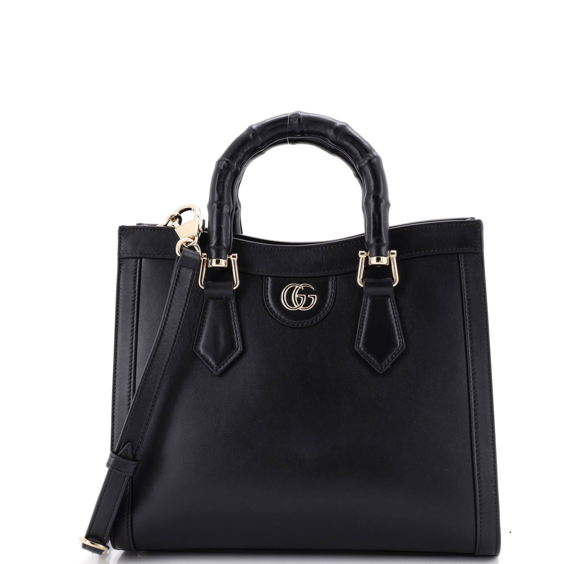 Diana NM Bamboo Handle Tote Leather Small