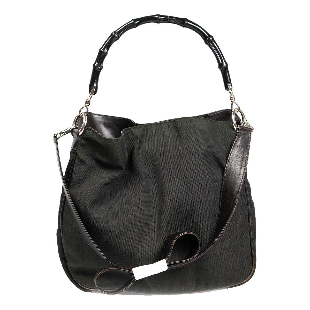 Bamboo Top Handle leather handbag