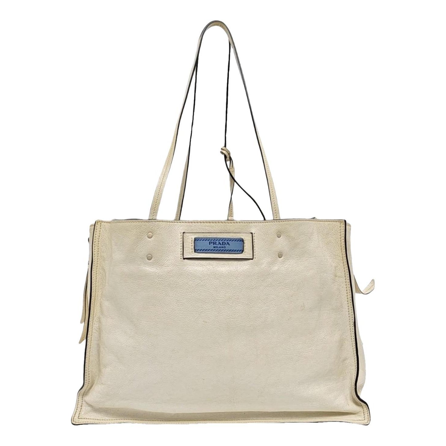 Etiquette leather handbag