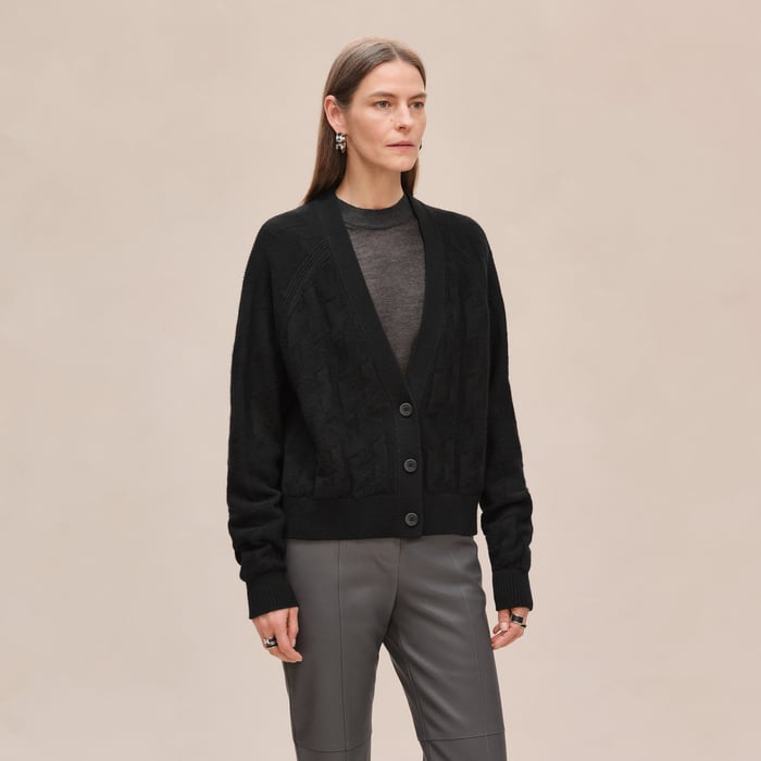 Noir "H" Long-sleeve Cardigan