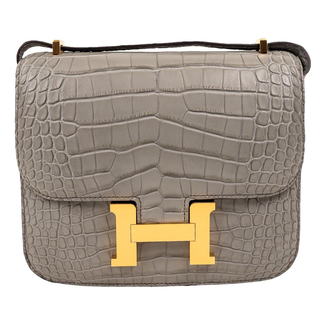 Hermes Constance Handbag Alligator Skin