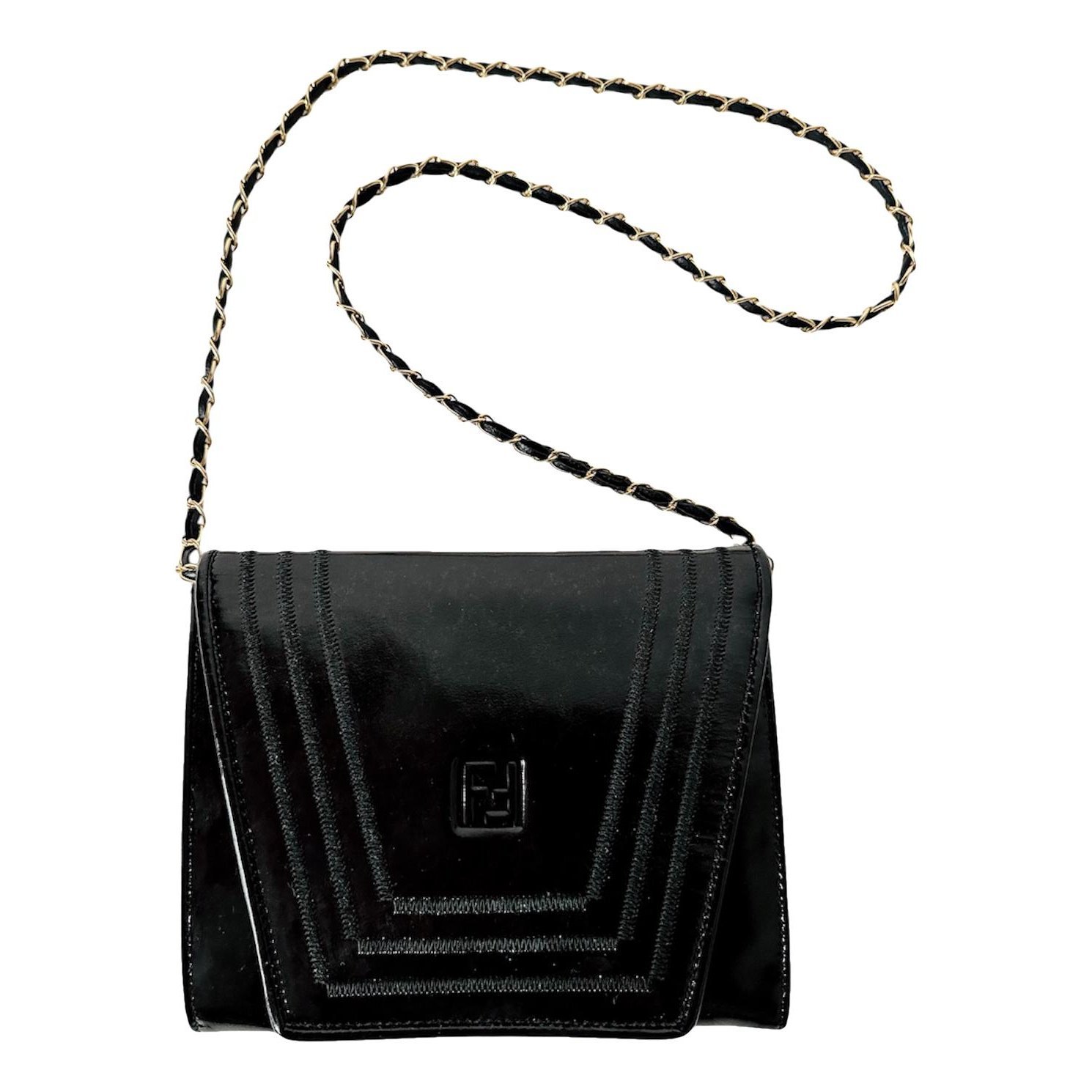 Patent leather clutch bag