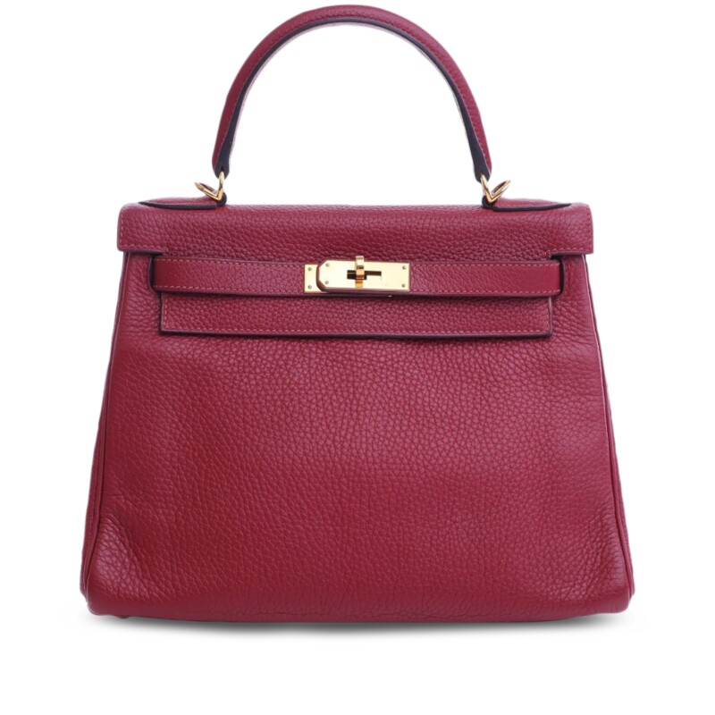 Hermes Rouge Grenat Togo Kelly 28 Gold Hardware, 2017