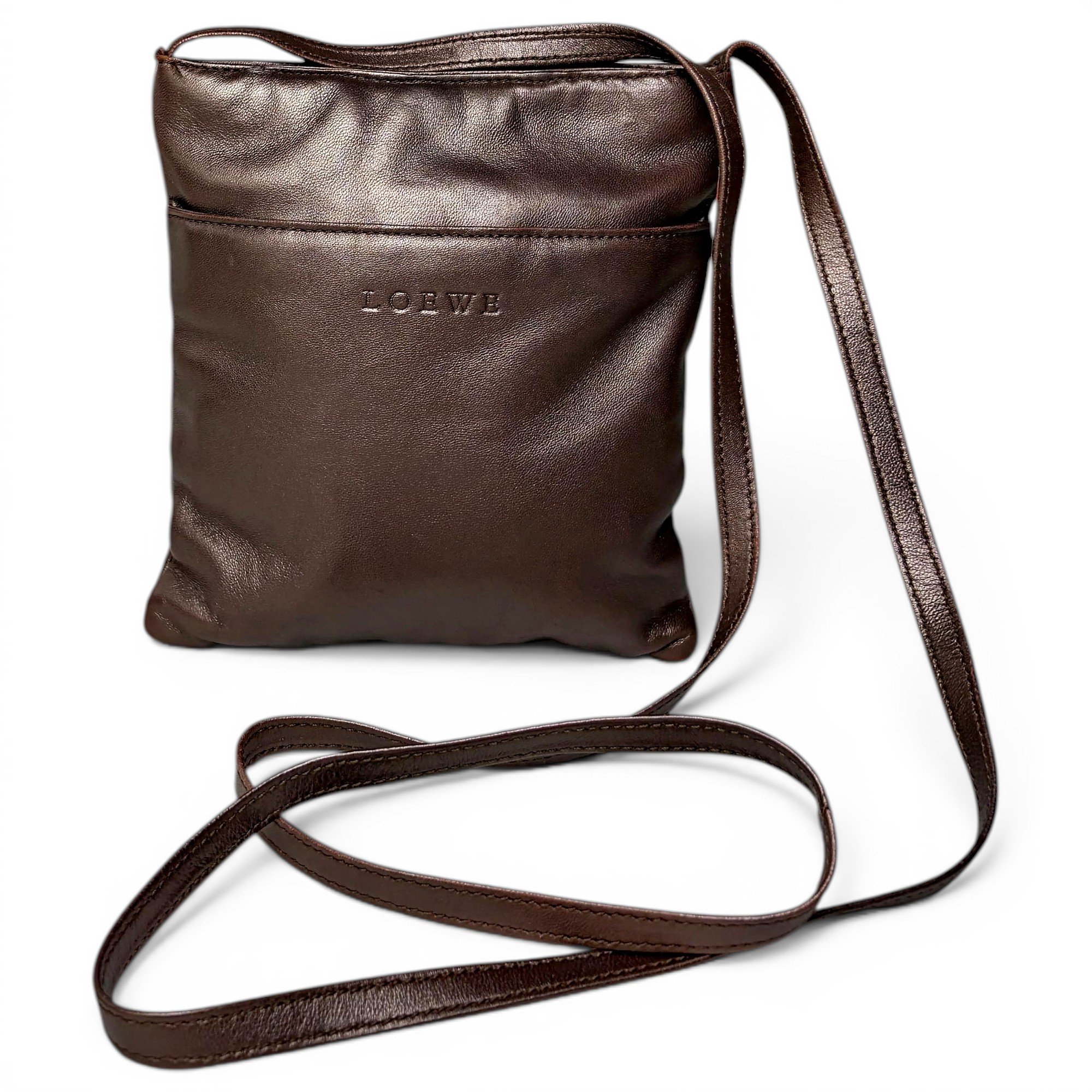 Puzzle leather crossbody bag