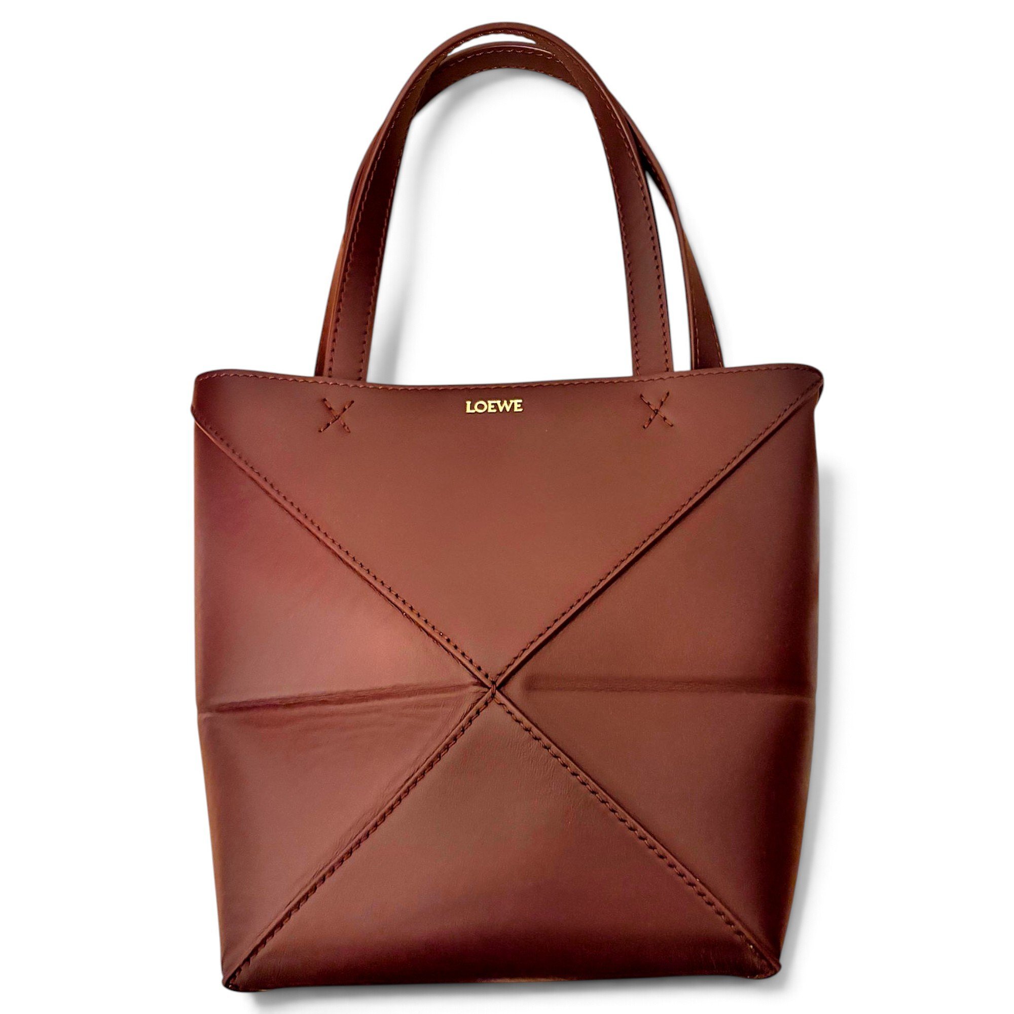 Puzzle Fold leather tote