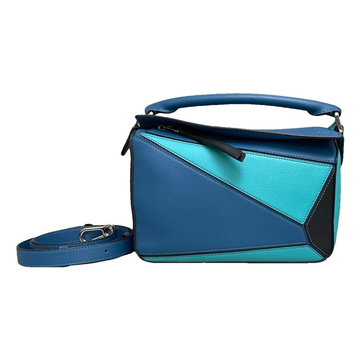 Puzzle leather handbag