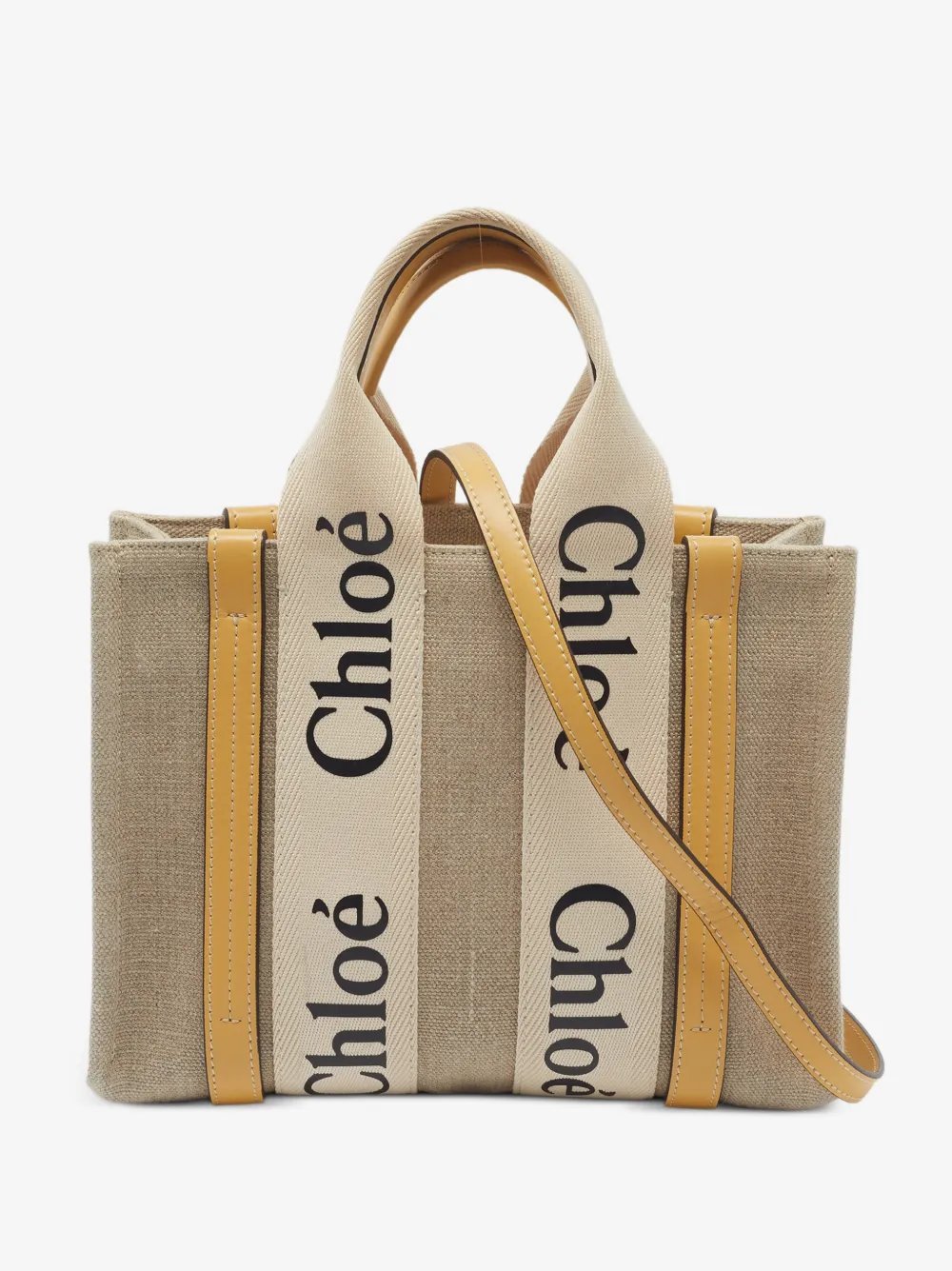 small Woody leather-trim tote bag