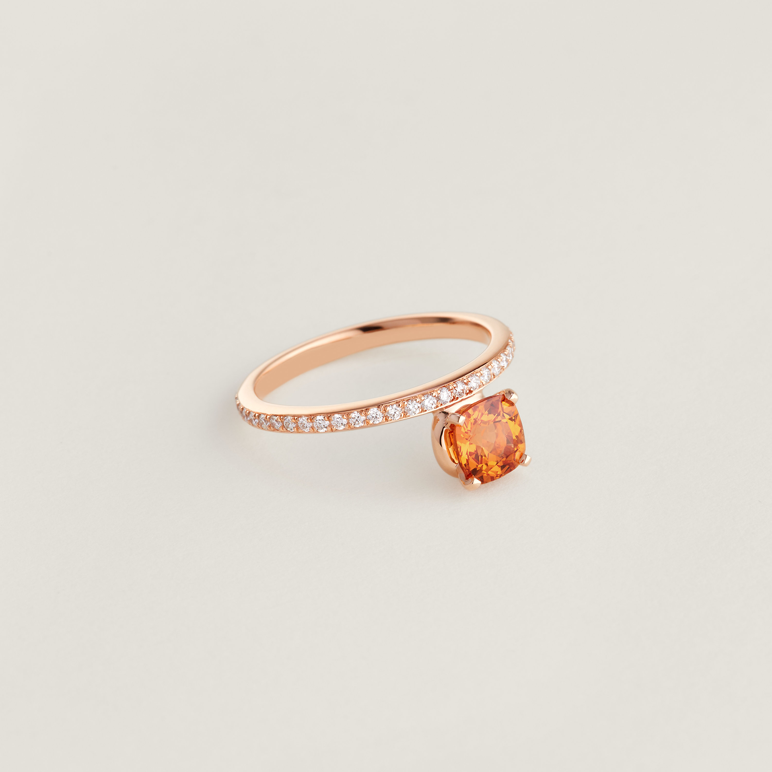 Hermès Grand Jete solitaire engagement ring, medium model