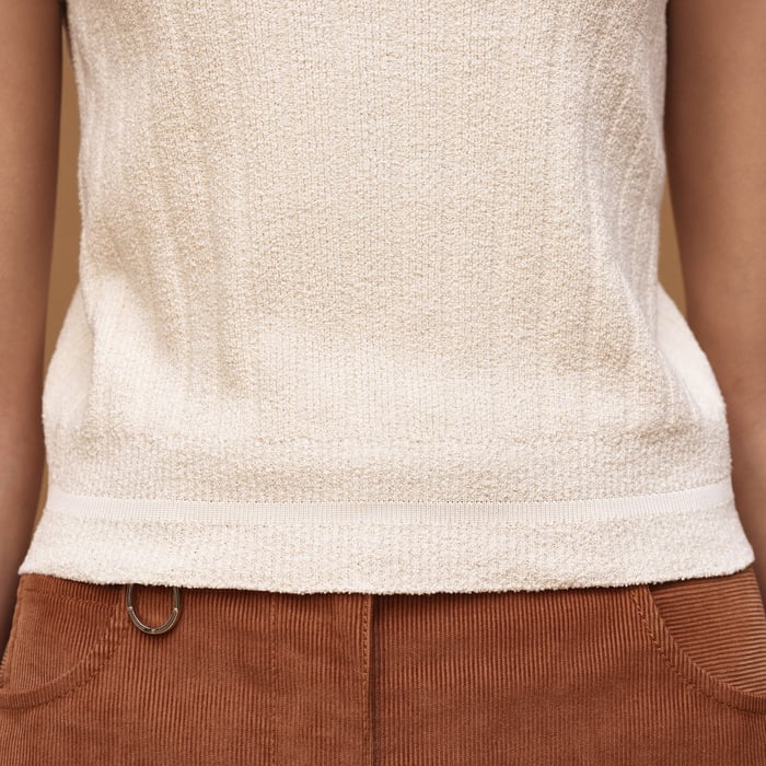 Blanc Naturel Short-sleeve Sweater