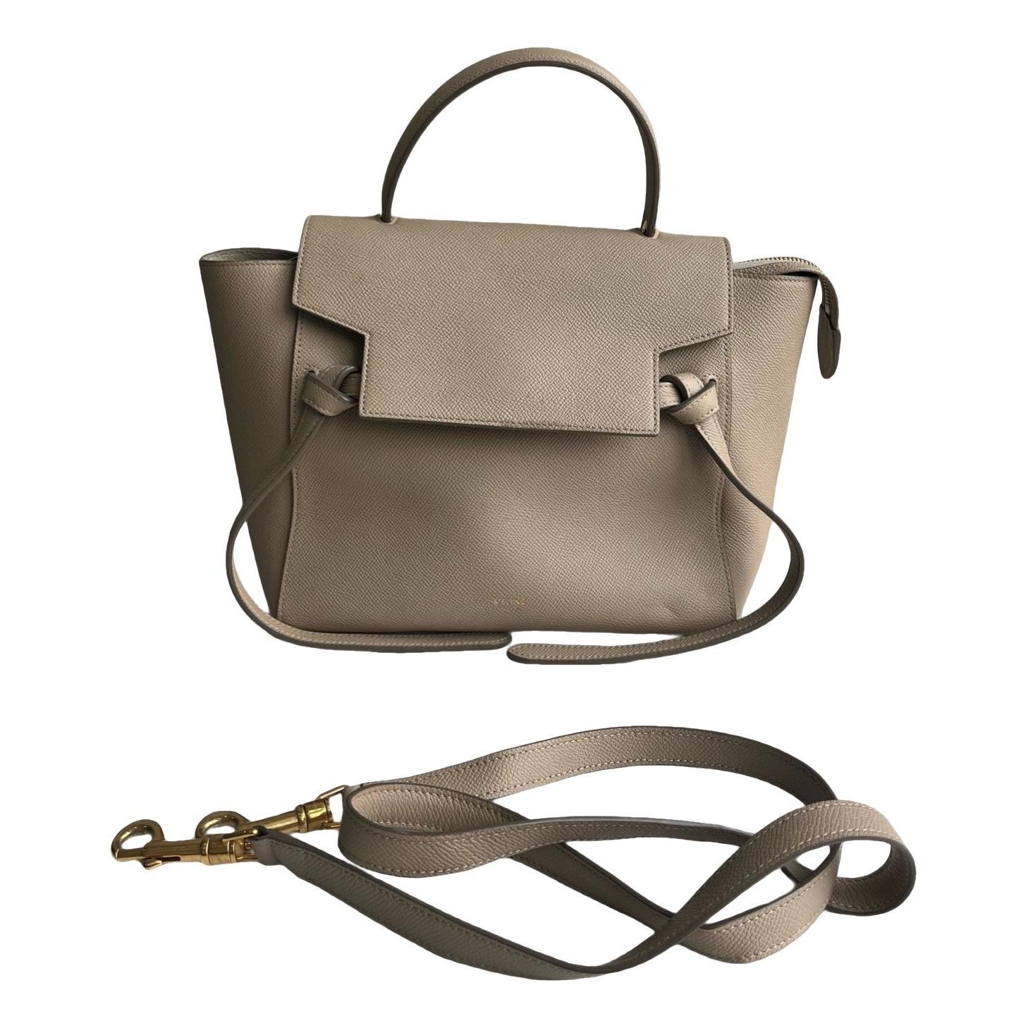 Belt leather handbag