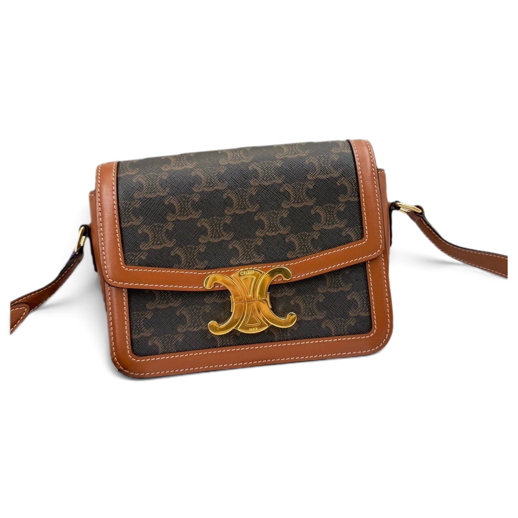 Triomphe leather handbag