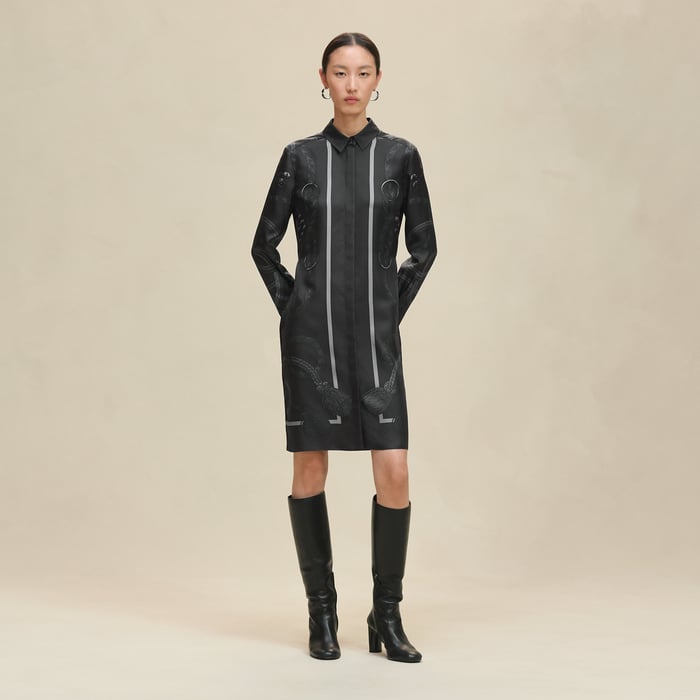 Gris Charbon "Palefroi Remix" Shirt Dress