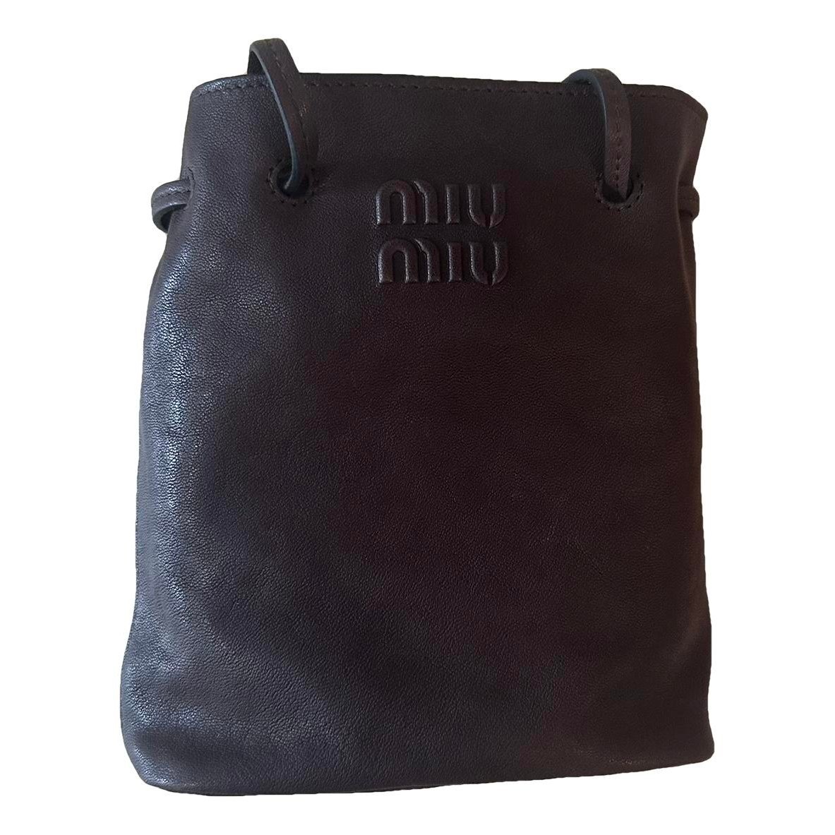 Leather clutch bag