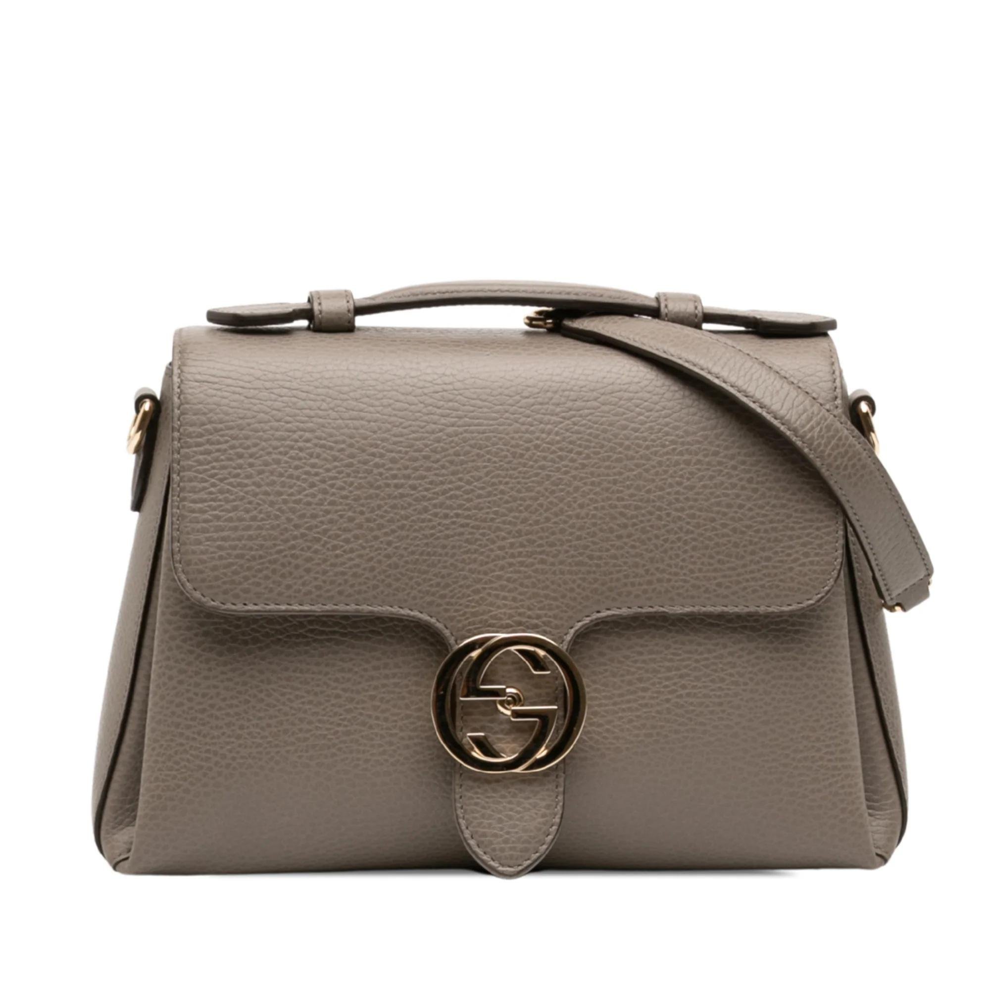 Interlocking pony-style calfskin handbag