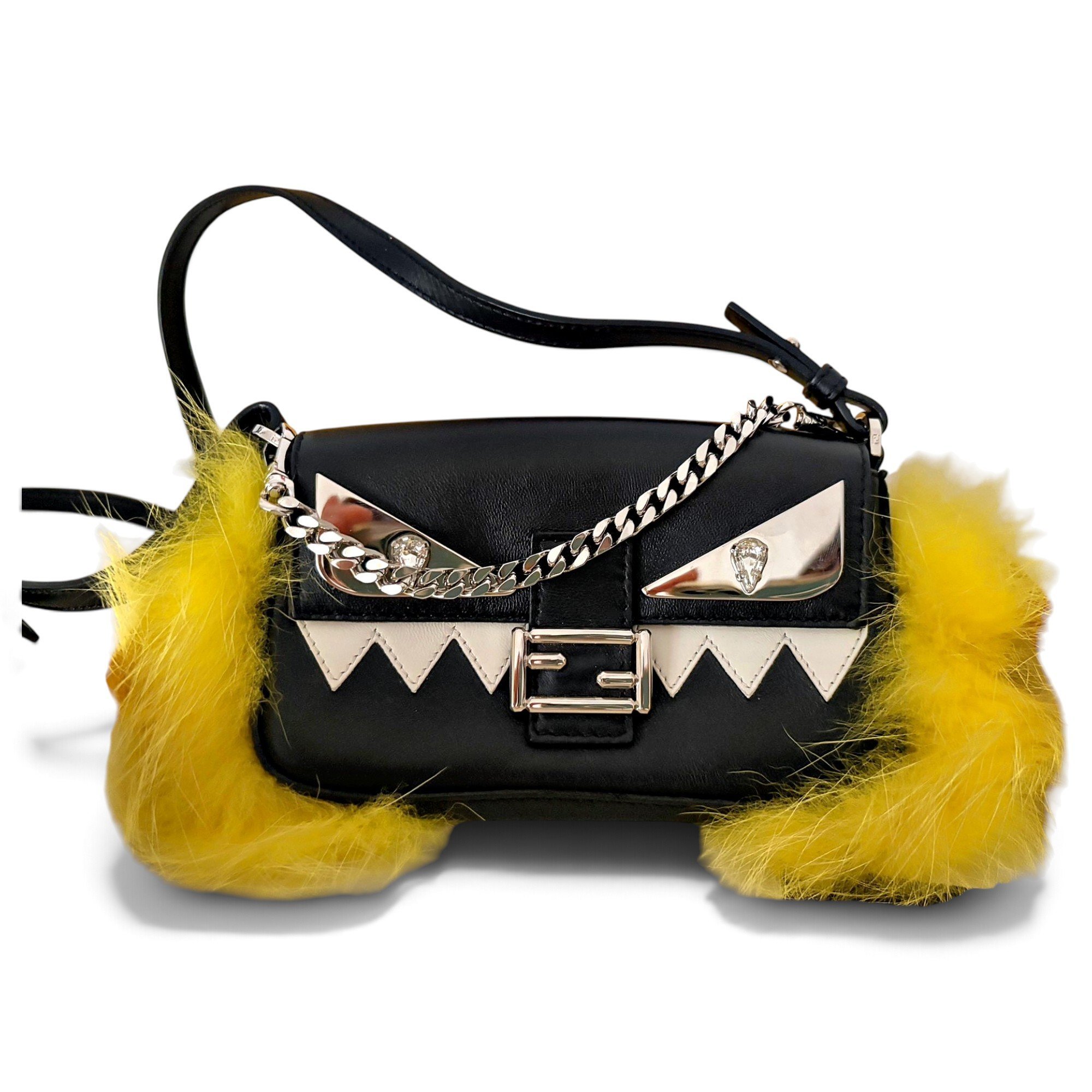 Baguette Chain leather handbag
