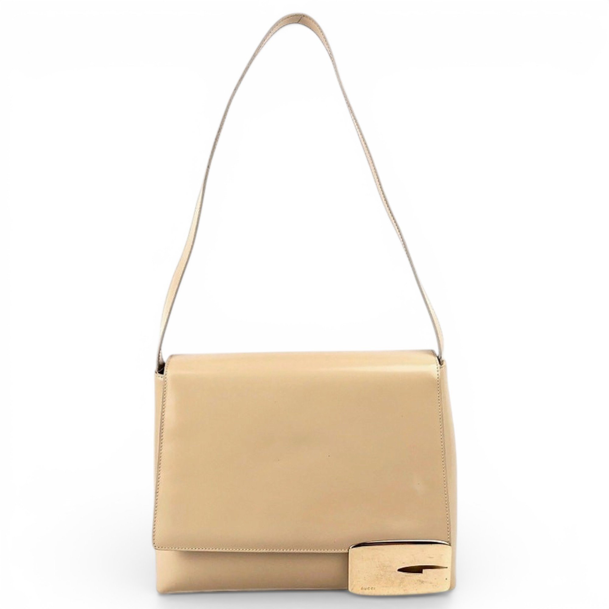 Patent leather handbag