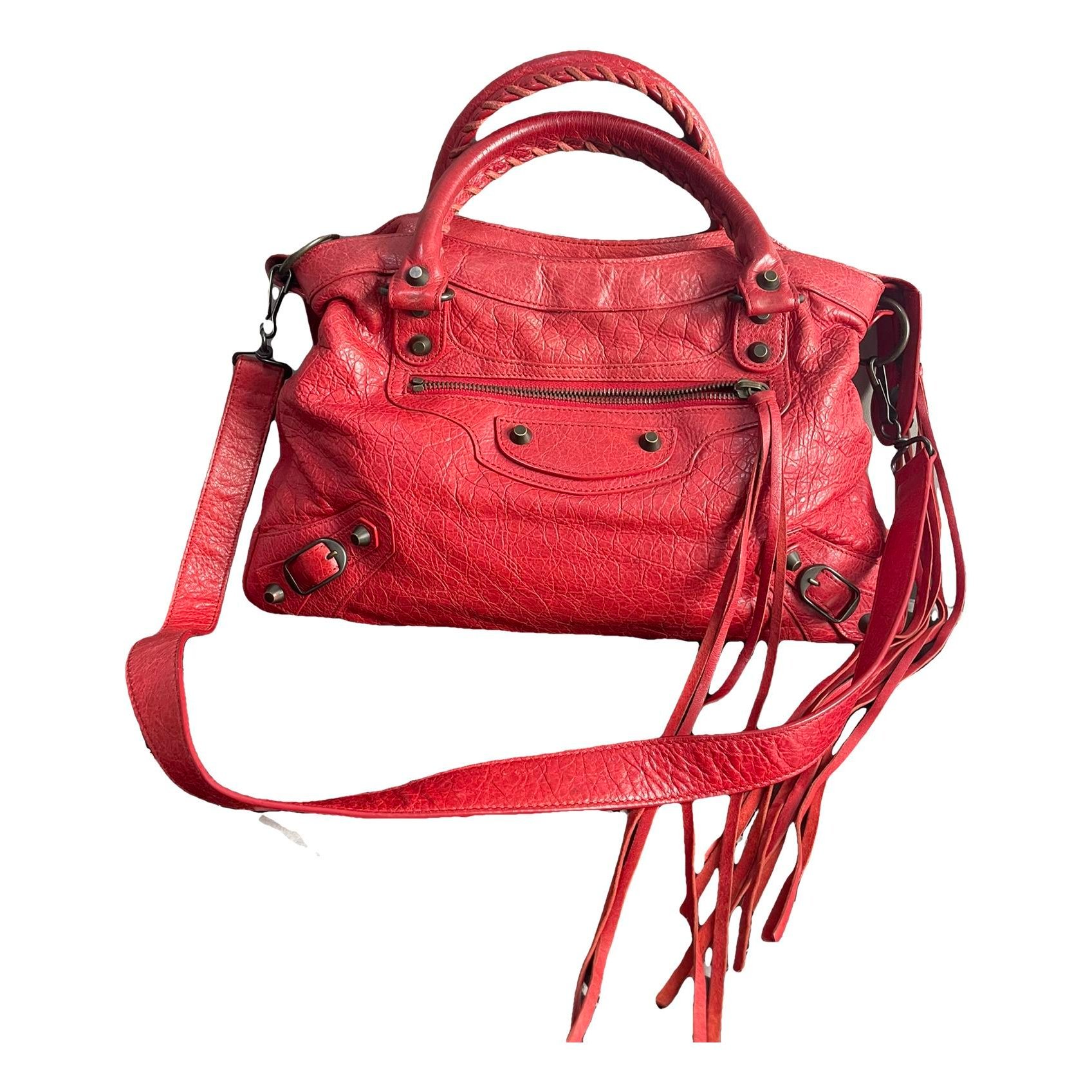 First leather handbag