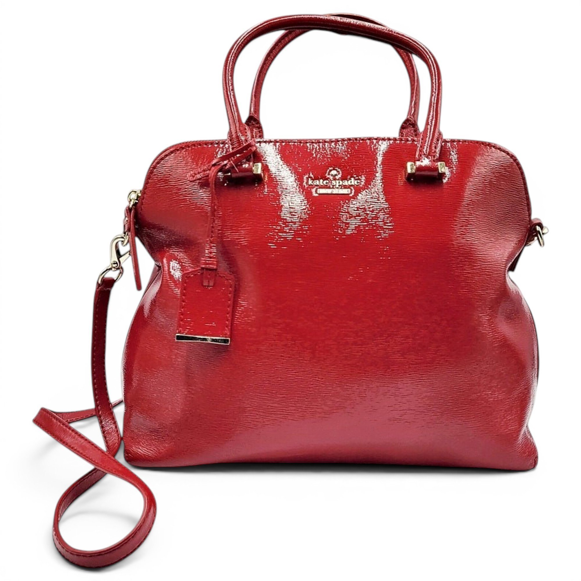 Patent leather handbag