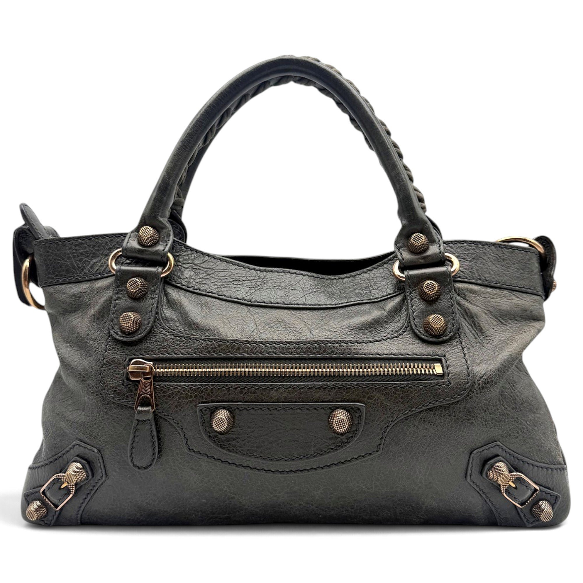 City leather handbag
