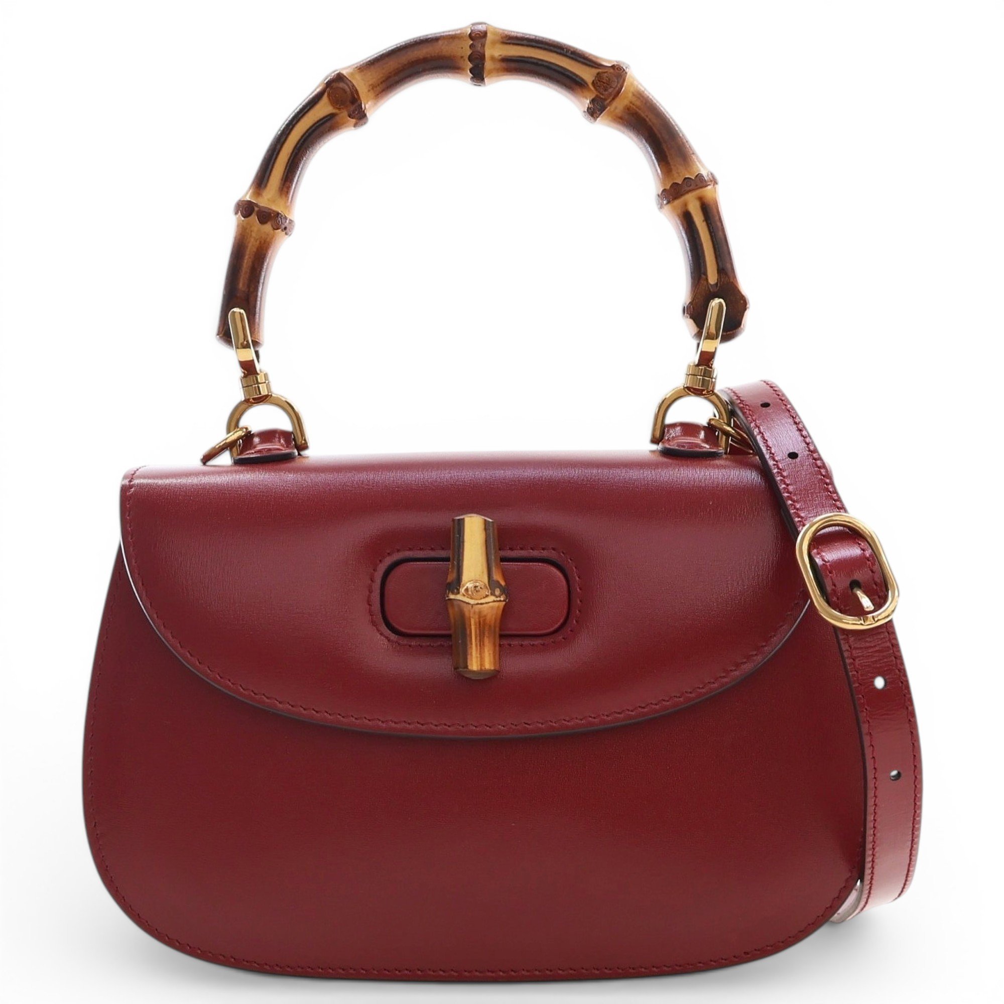 Bamboo leather crossbody bag