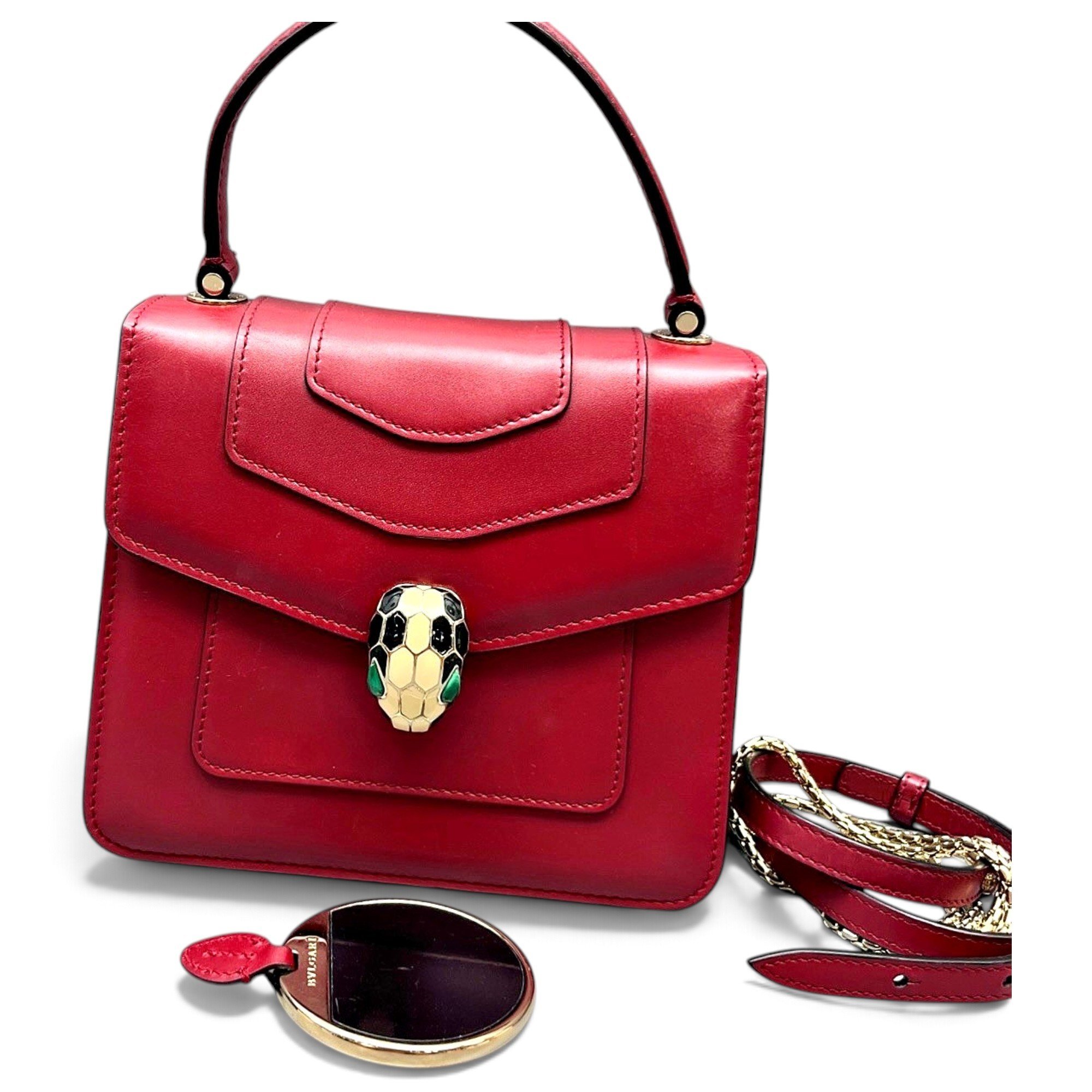 Serpenti leather handbag