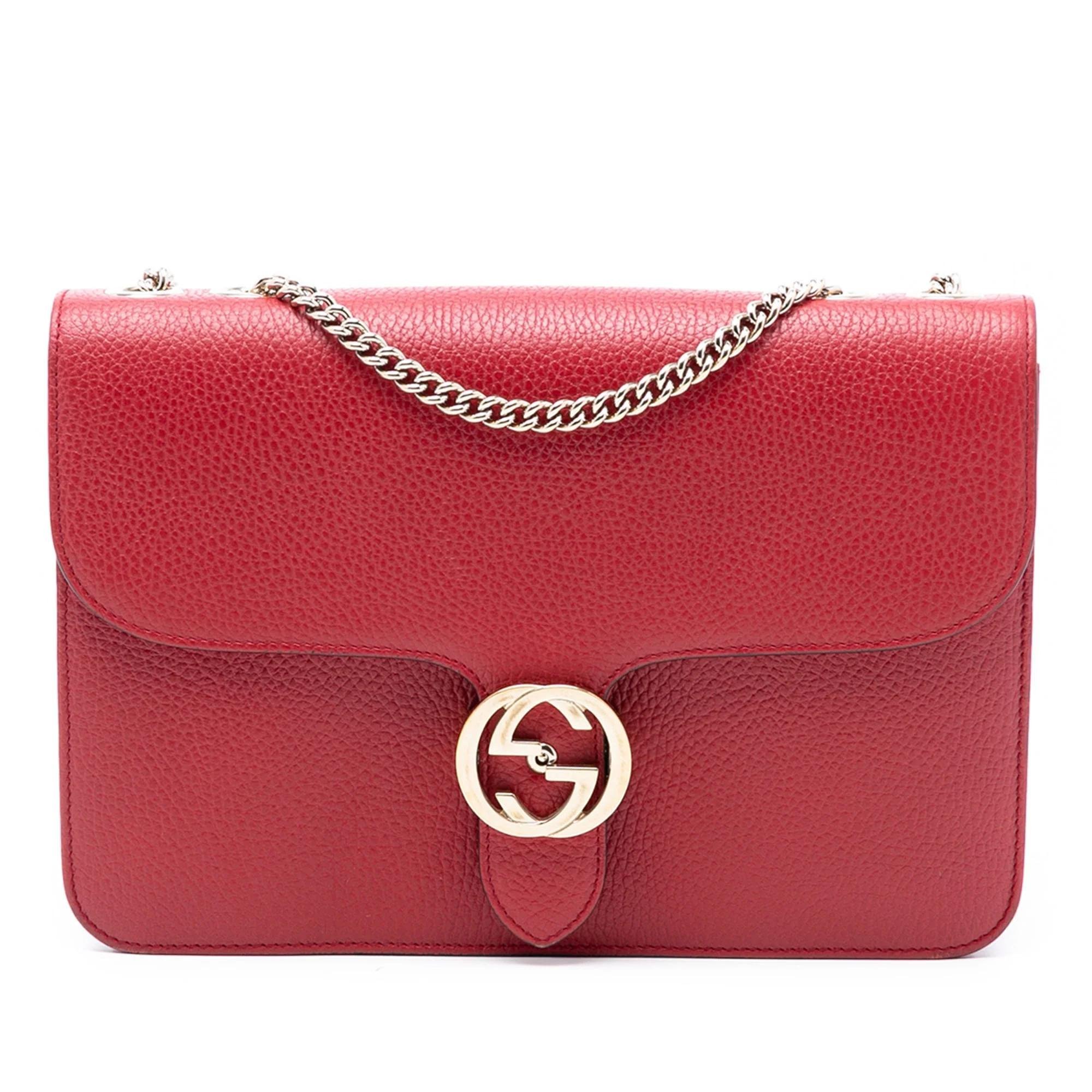 Interlocking pony-style calfskin crossbody bag