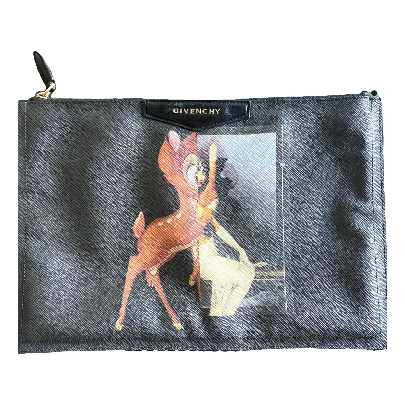 Leather clutch bag