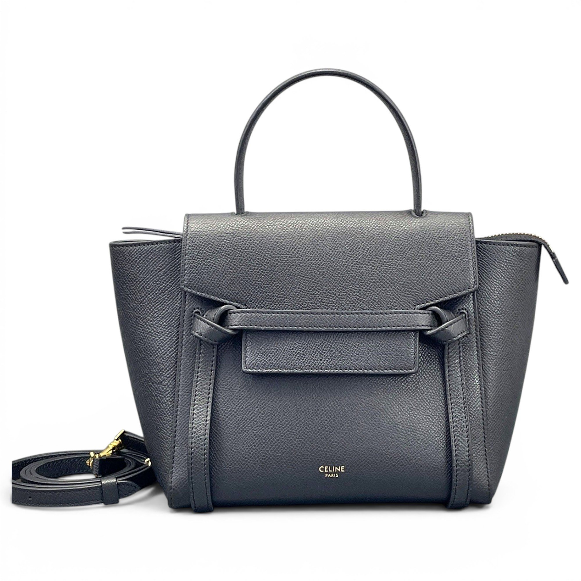 Belt leather handbag