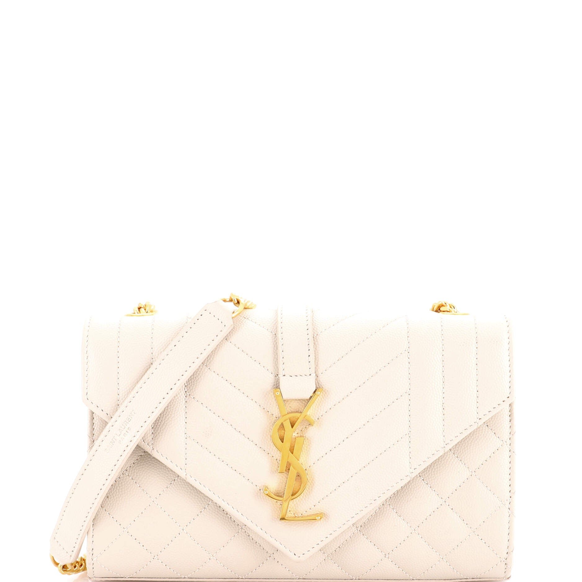 Classic Monogram Envelope Satchel Mixed Matelasse Leather Small