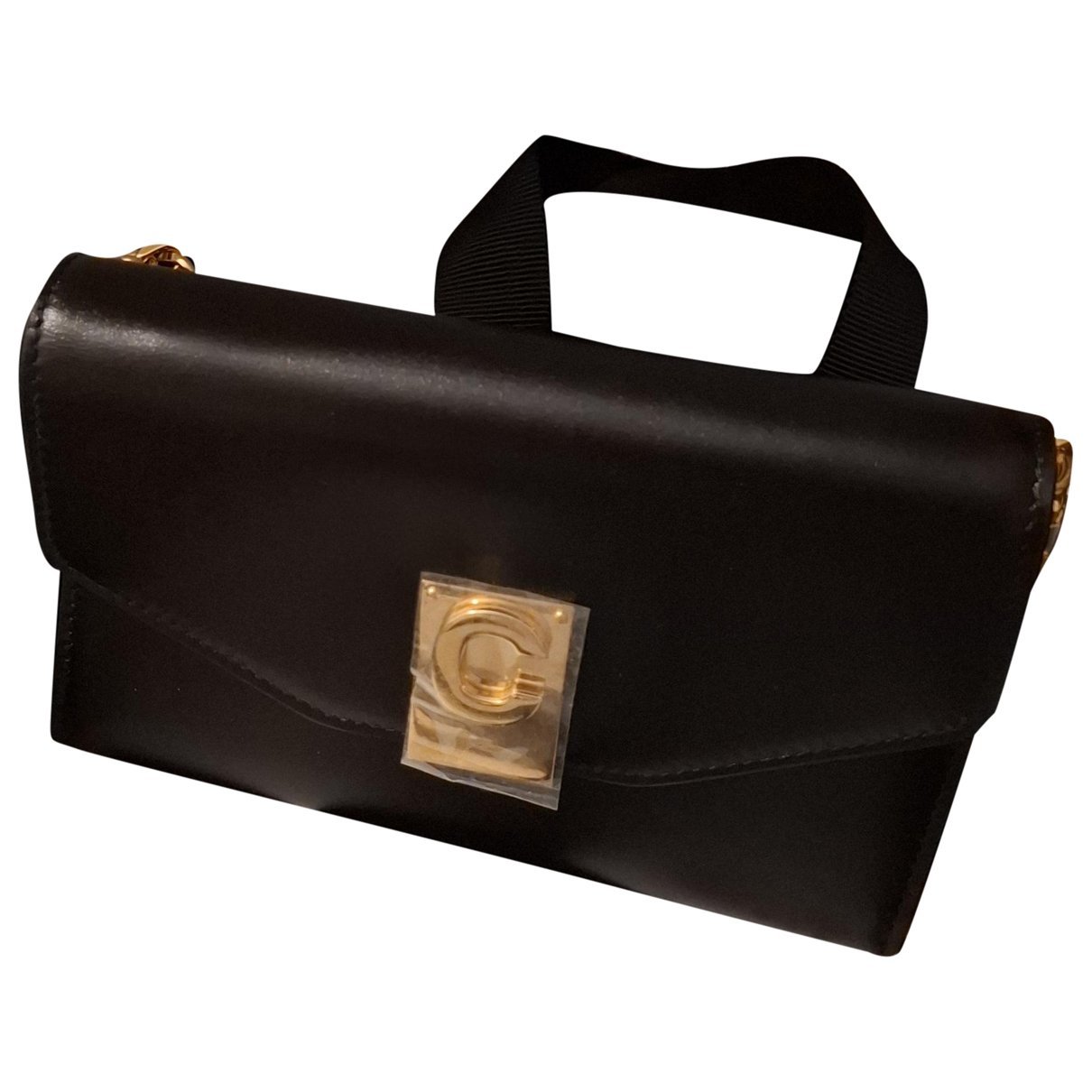 Leather clutch bag